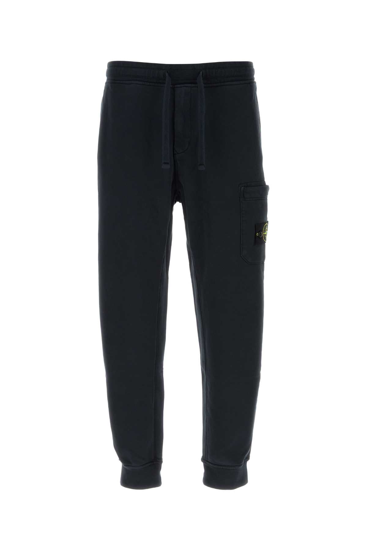 Stone Island Midnight Blue Cotton Joggers