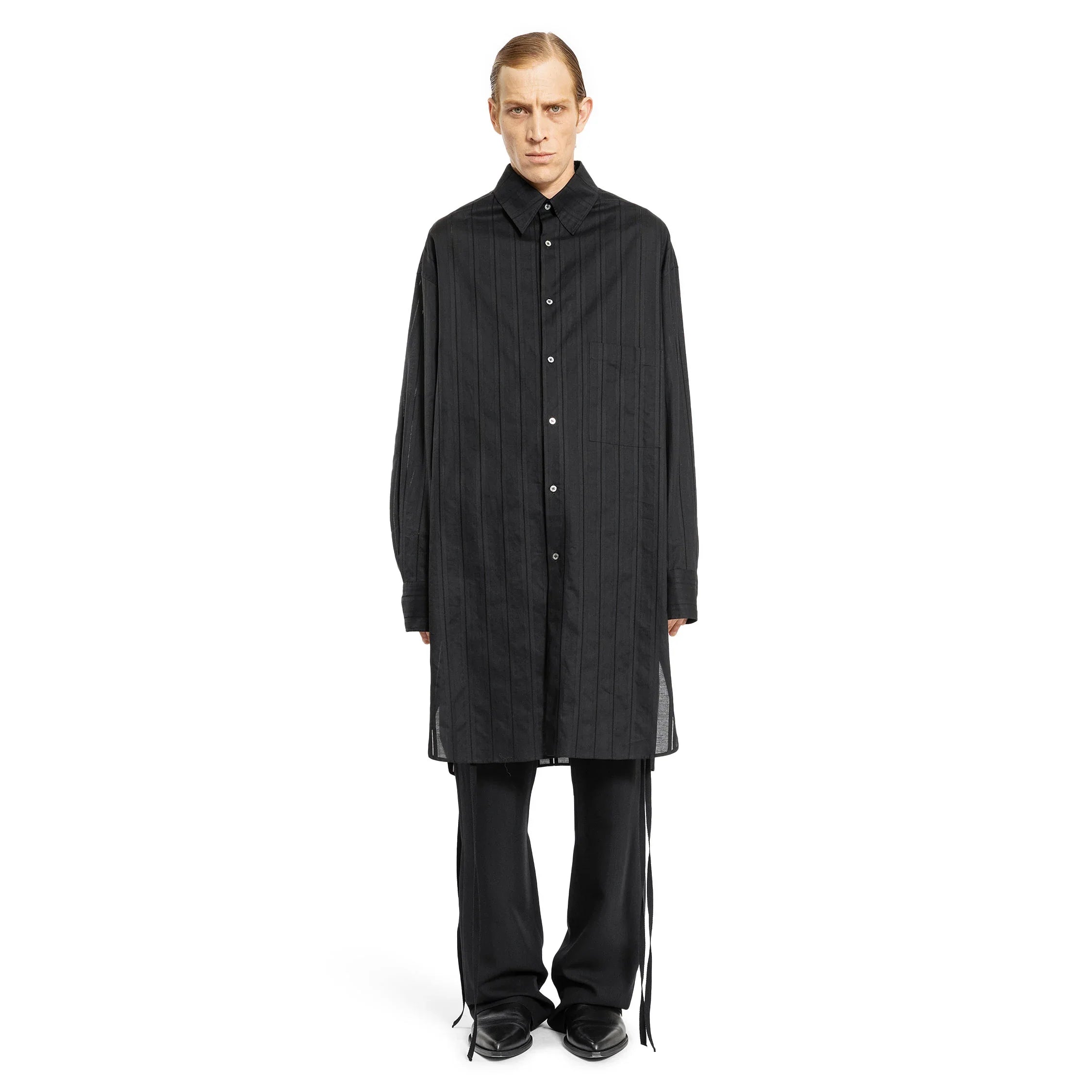 Dagbart Long Shirt in À Jour Cotton Poplin