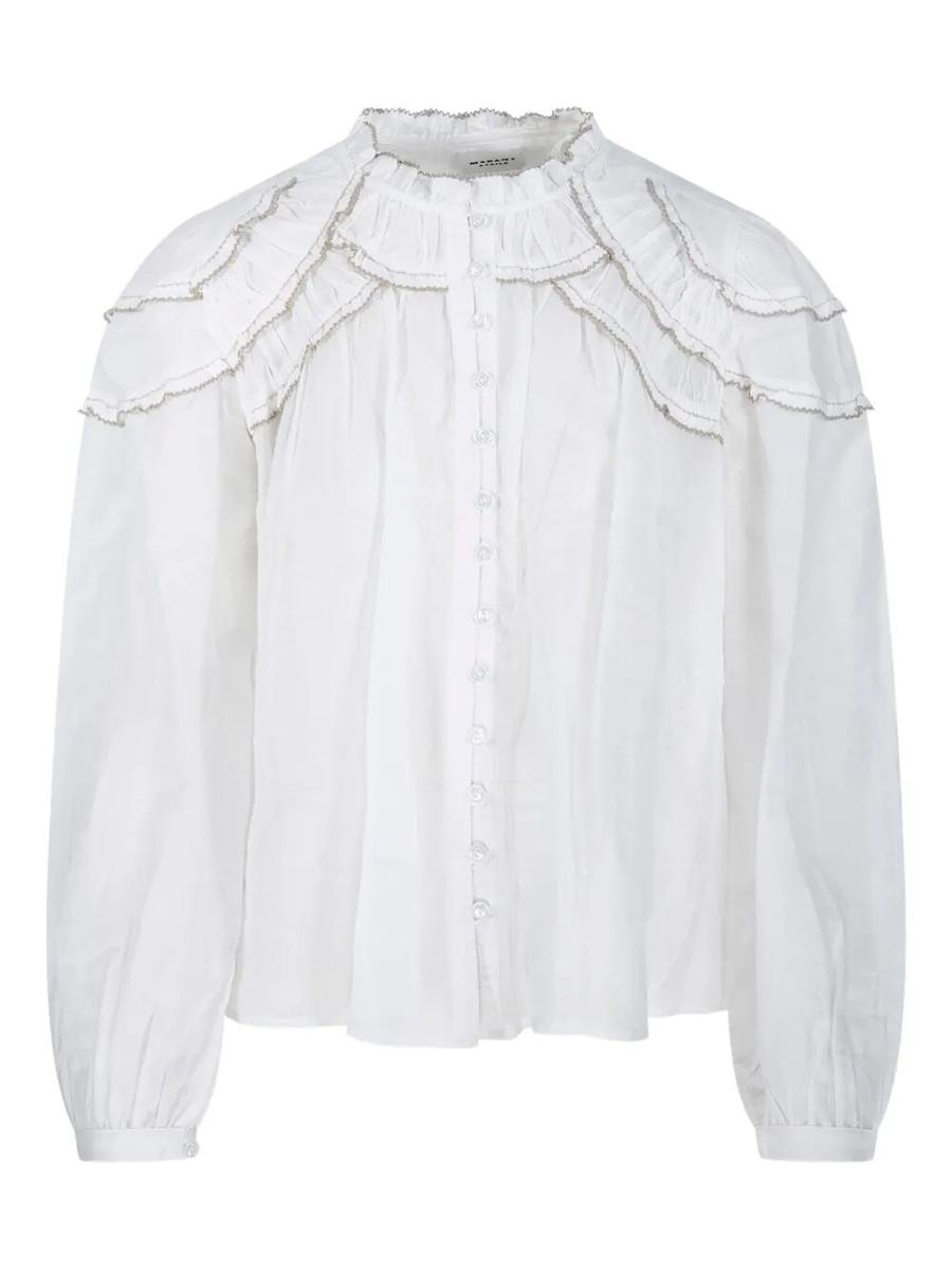Isabel Marant Étoile Christa Gathered Cotton Blouse Clothing