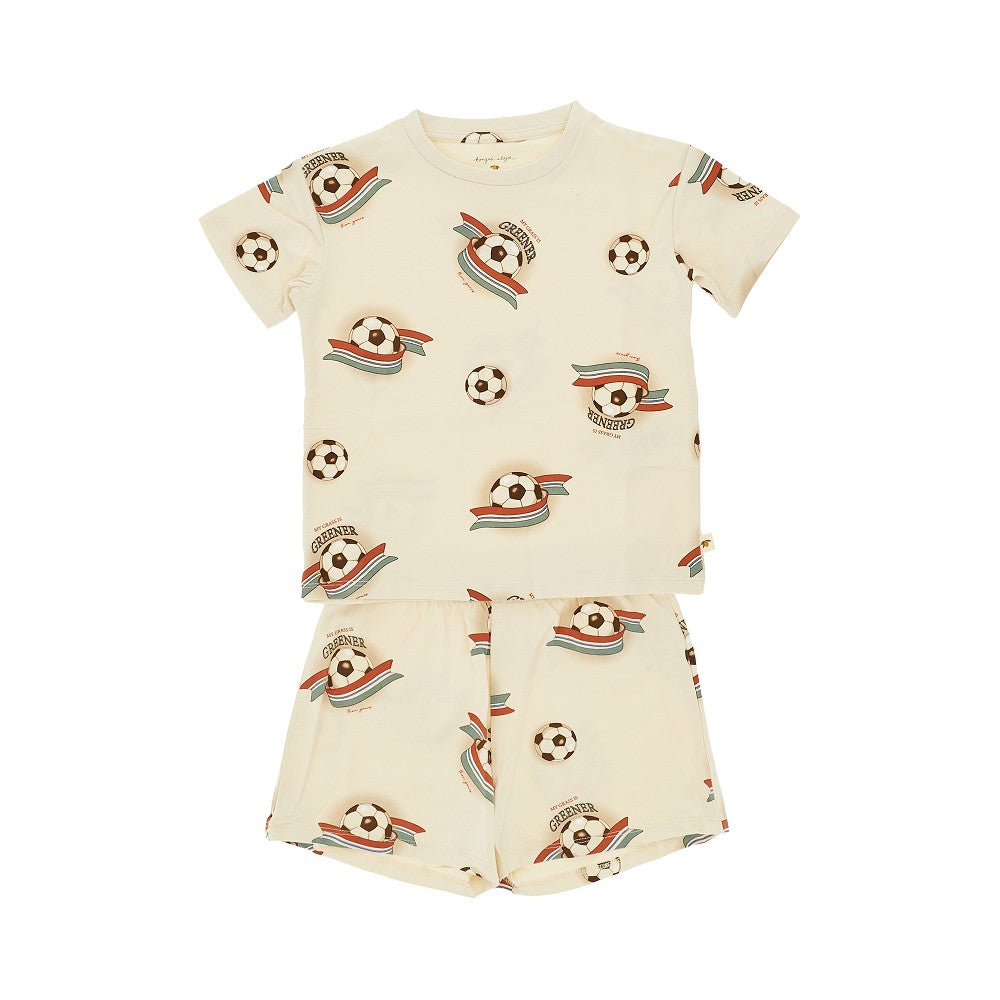 KONGES SLOJD 'Kick It' print jersey set Kids