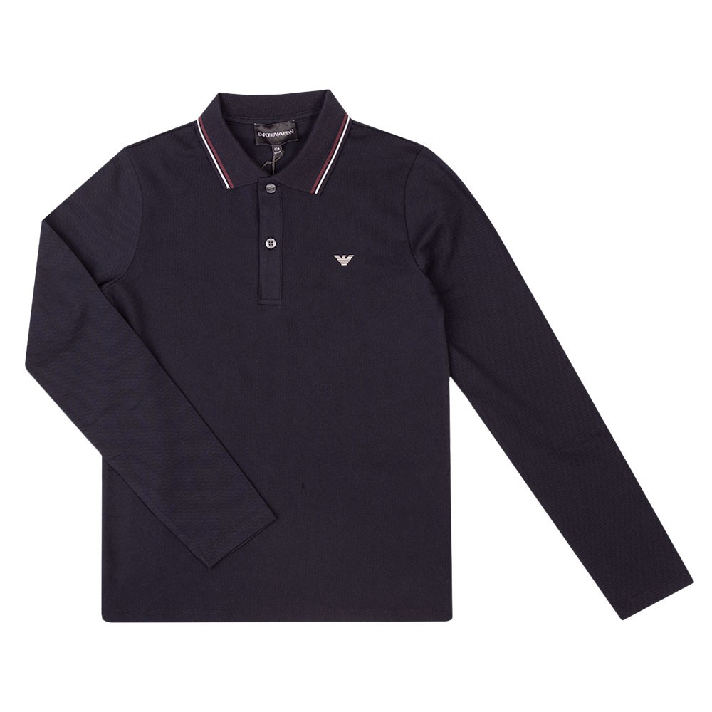 Tipped Long Sleeve Polo Shirt