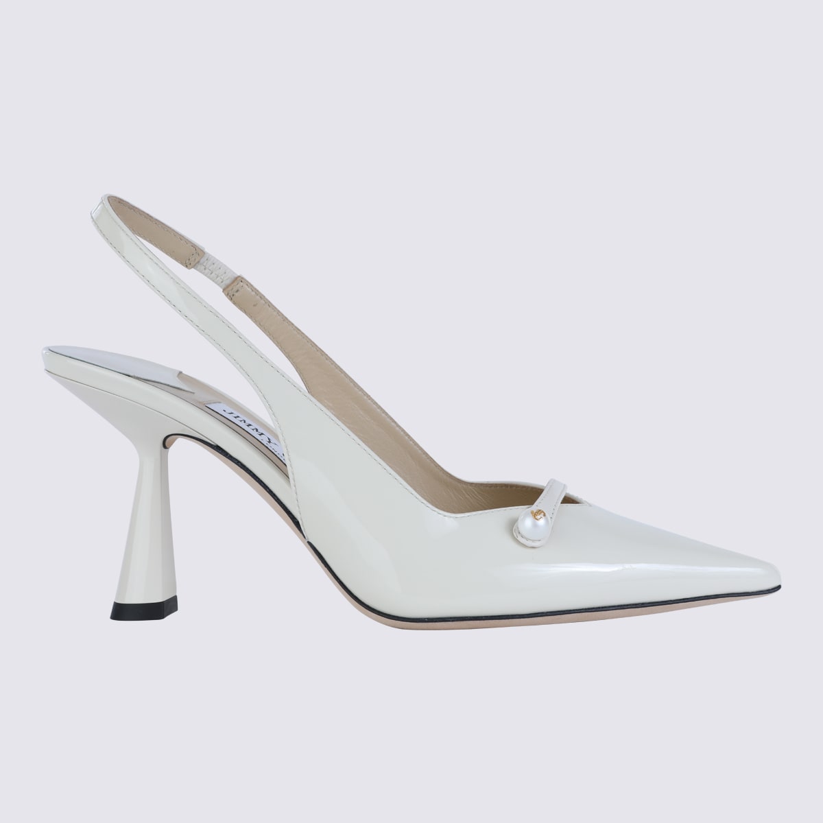 Jimmy Choo White Leather Amita Pumps