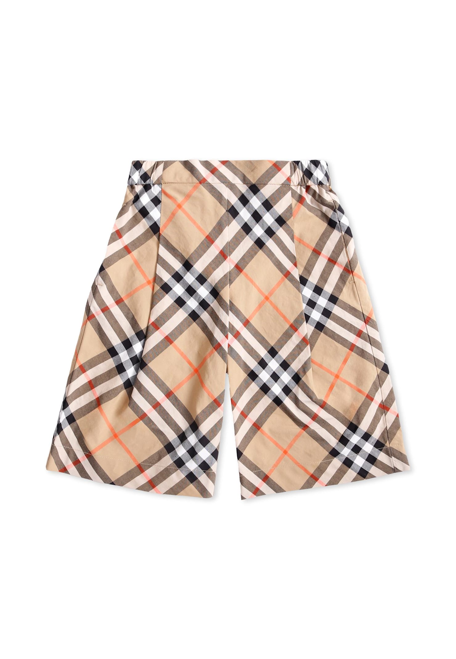 Burberry Beige Trousers For Baby Girl With Check Vintage