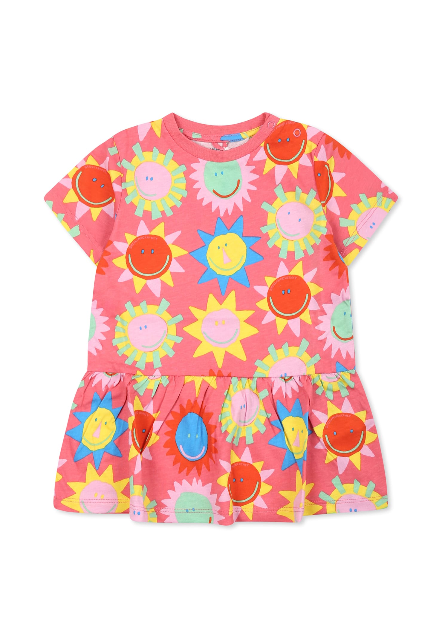 Stella McCartney Kids Red Dress For Baby Girl With Sun