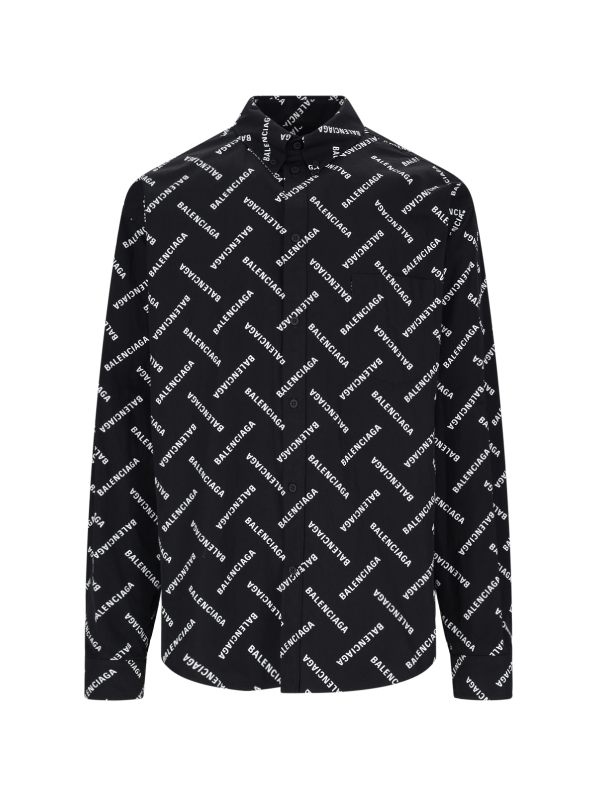 Balenciaga Allover Logo Printed Shirt