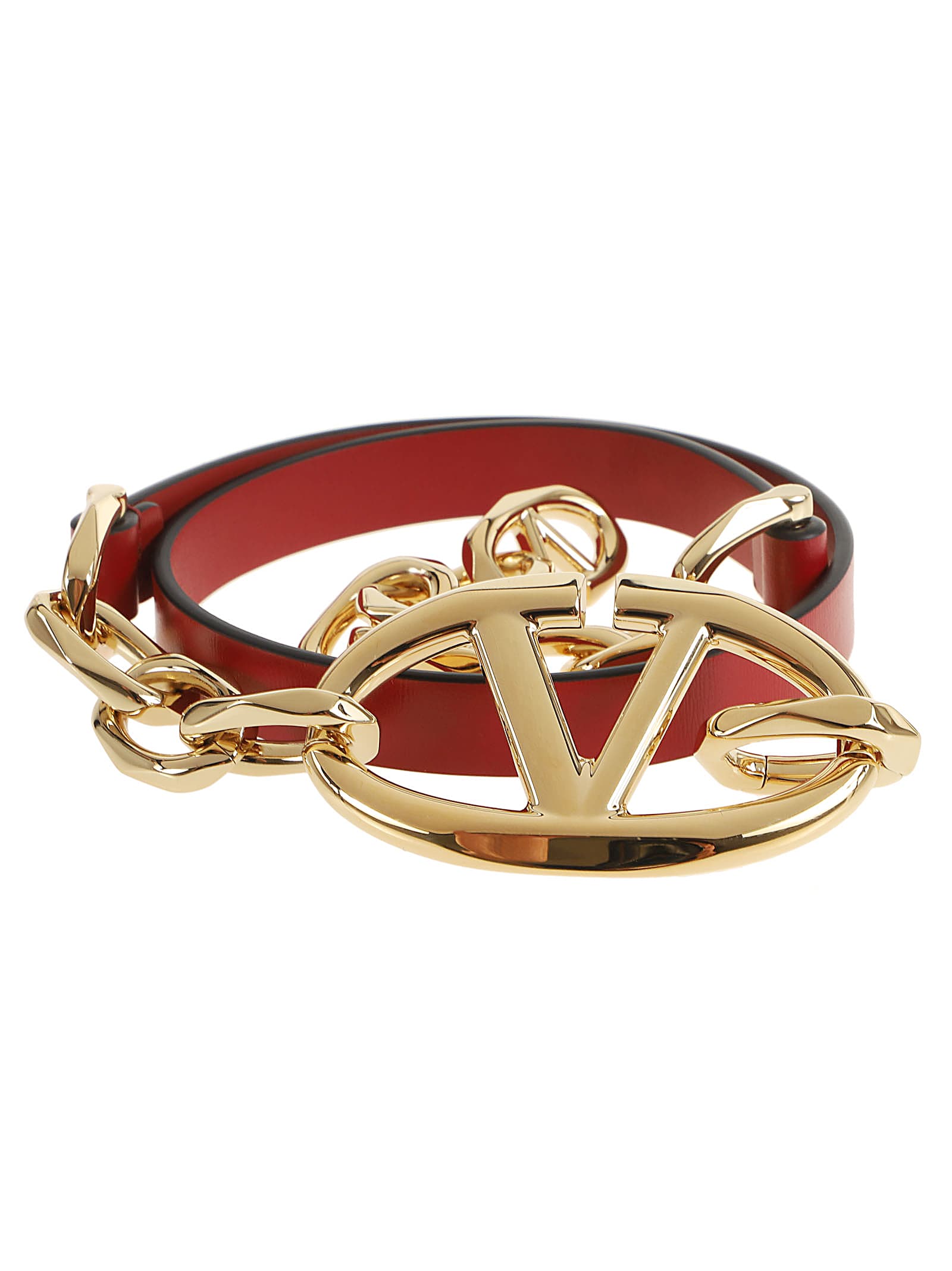 Valentino Garavani Belt H. 15 Vlogo The Bold Edition Box Calf Chain Logo