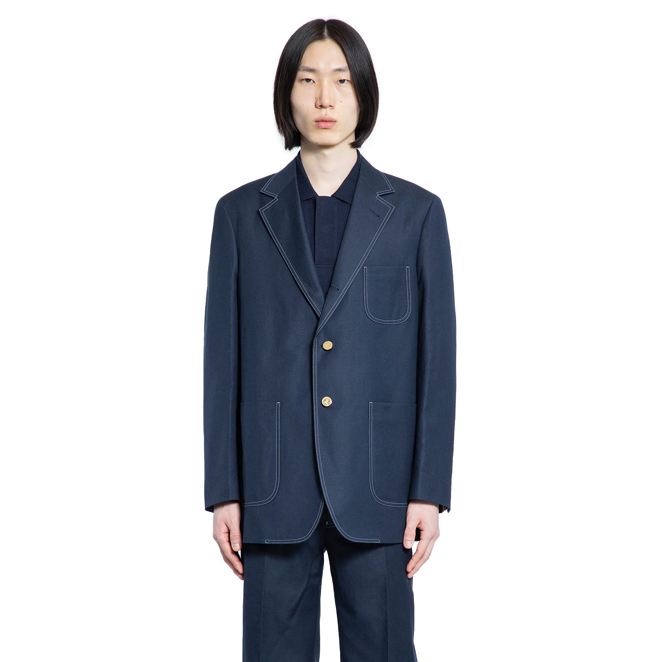 Elongated Soft Cotton Linen Blazer