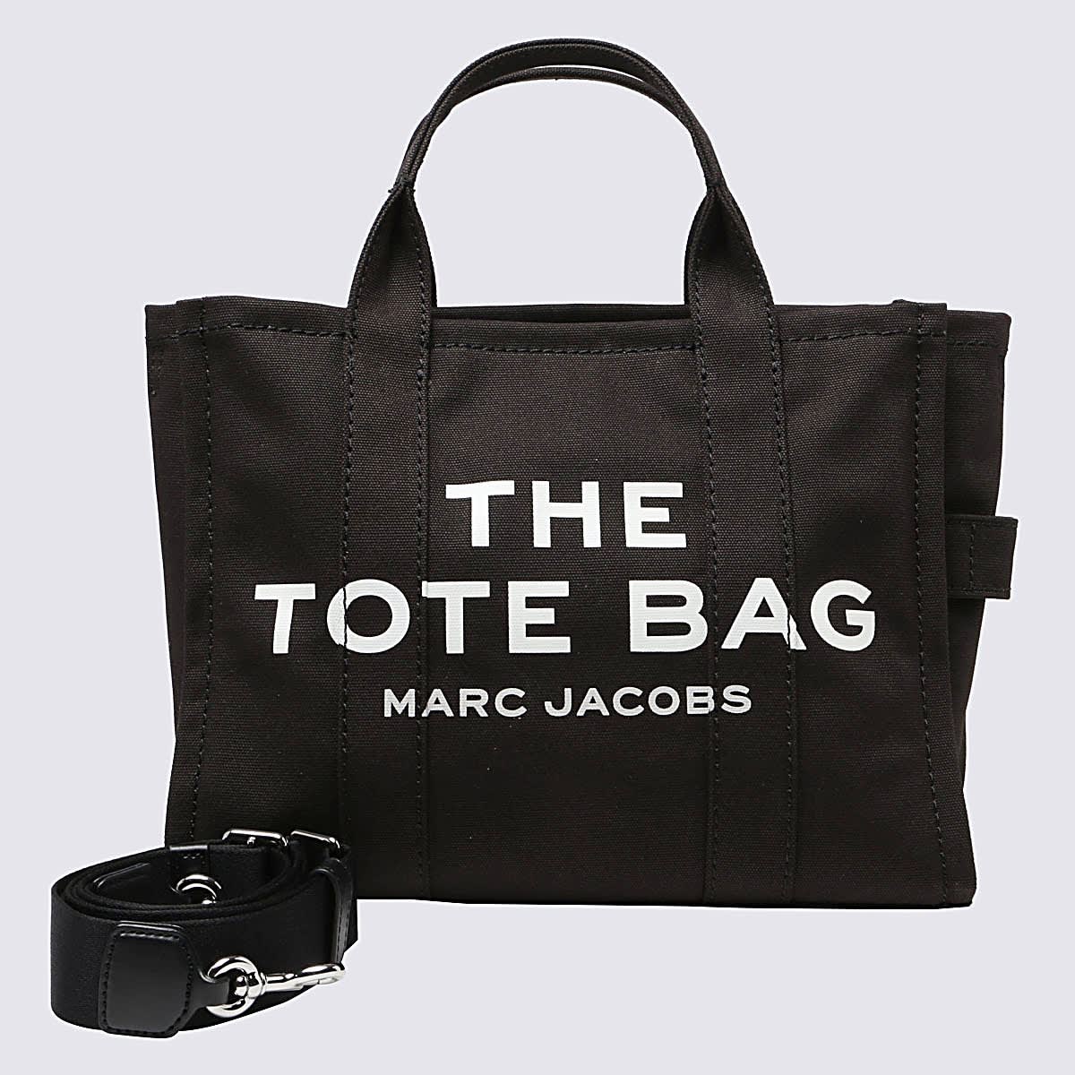 Marc Jacobs Black Cotton The Medium Tote Bag