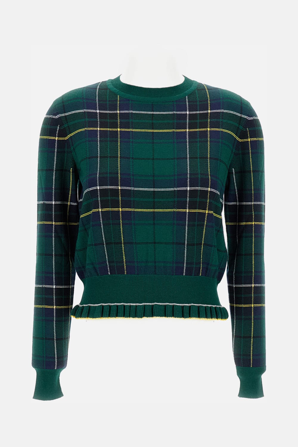 Alexander McQueen Check Crew Neck Jumper