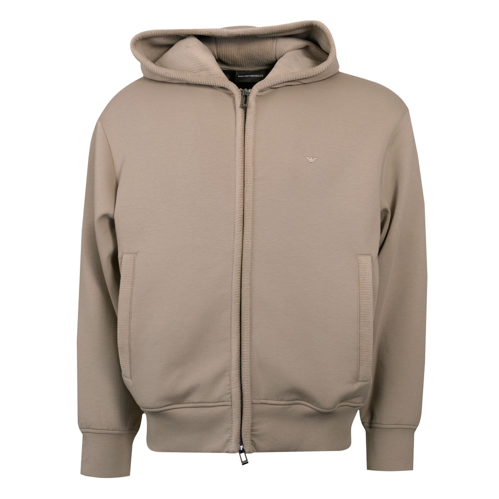 Small Logo Full Zip Hooded Sweatshirt