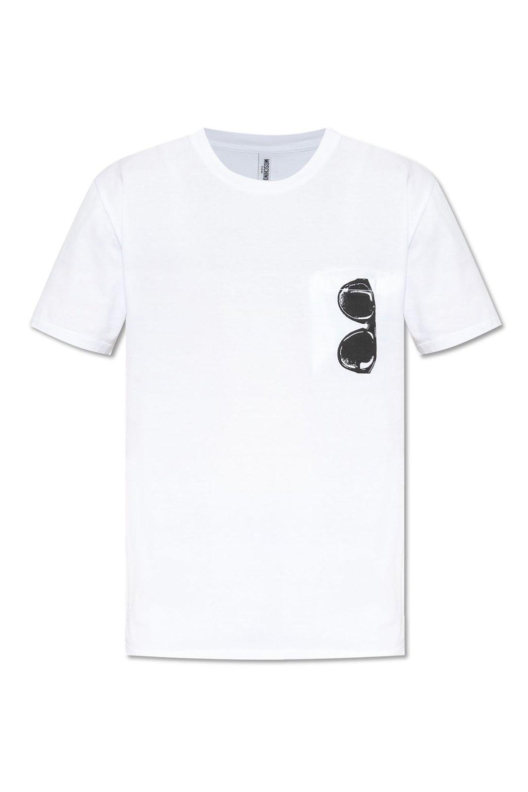 Moschino Sunglasses-printed Crewneck T-shirt