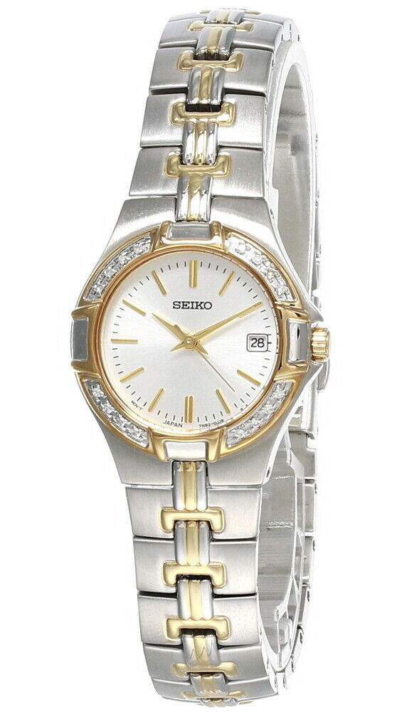 Seiko Silver Dial 2-tone SS Bracelet Women's Watch SXDA42