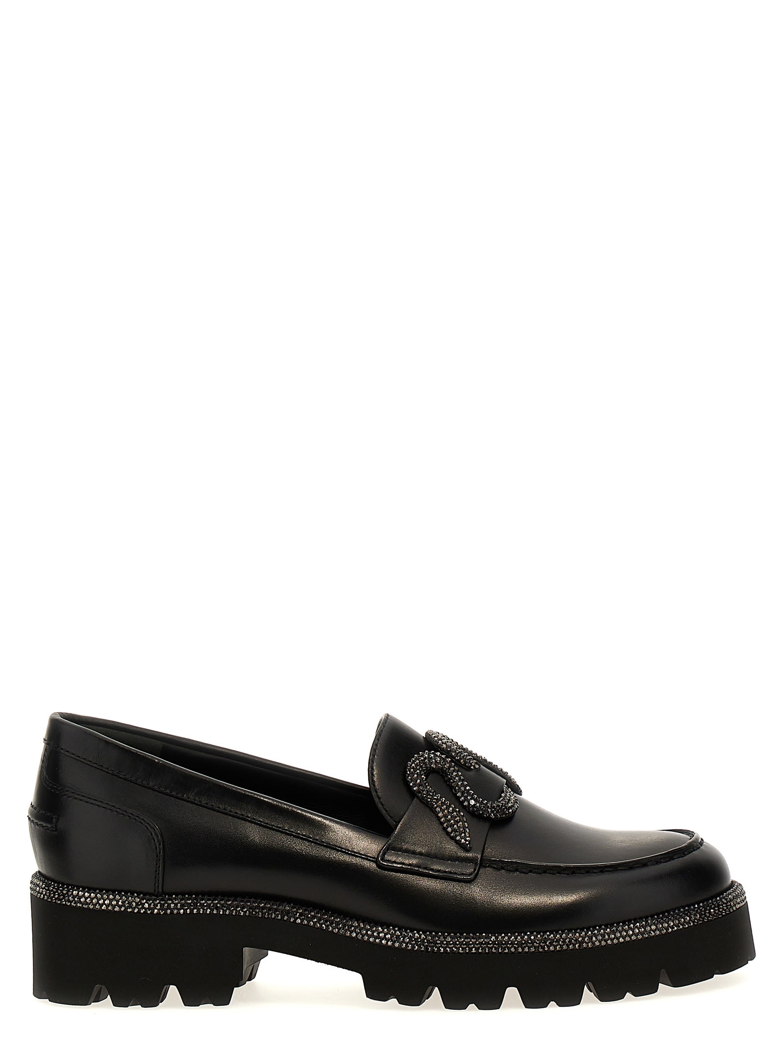 René Caovilla Rhinestone Loafers
