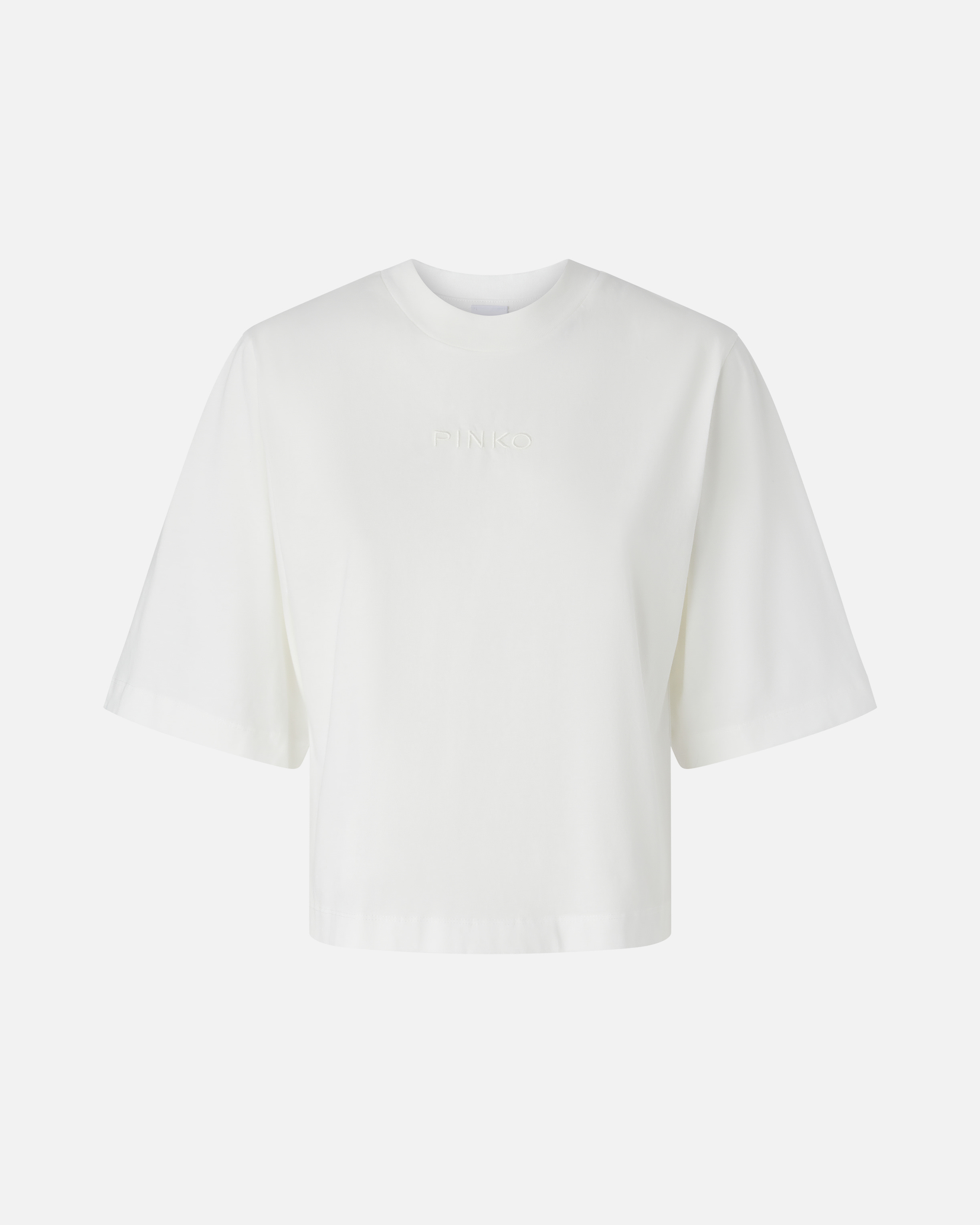 Pinko, T-shirt boxy à larges manches courtes, Blanc-blanche-neige, XS