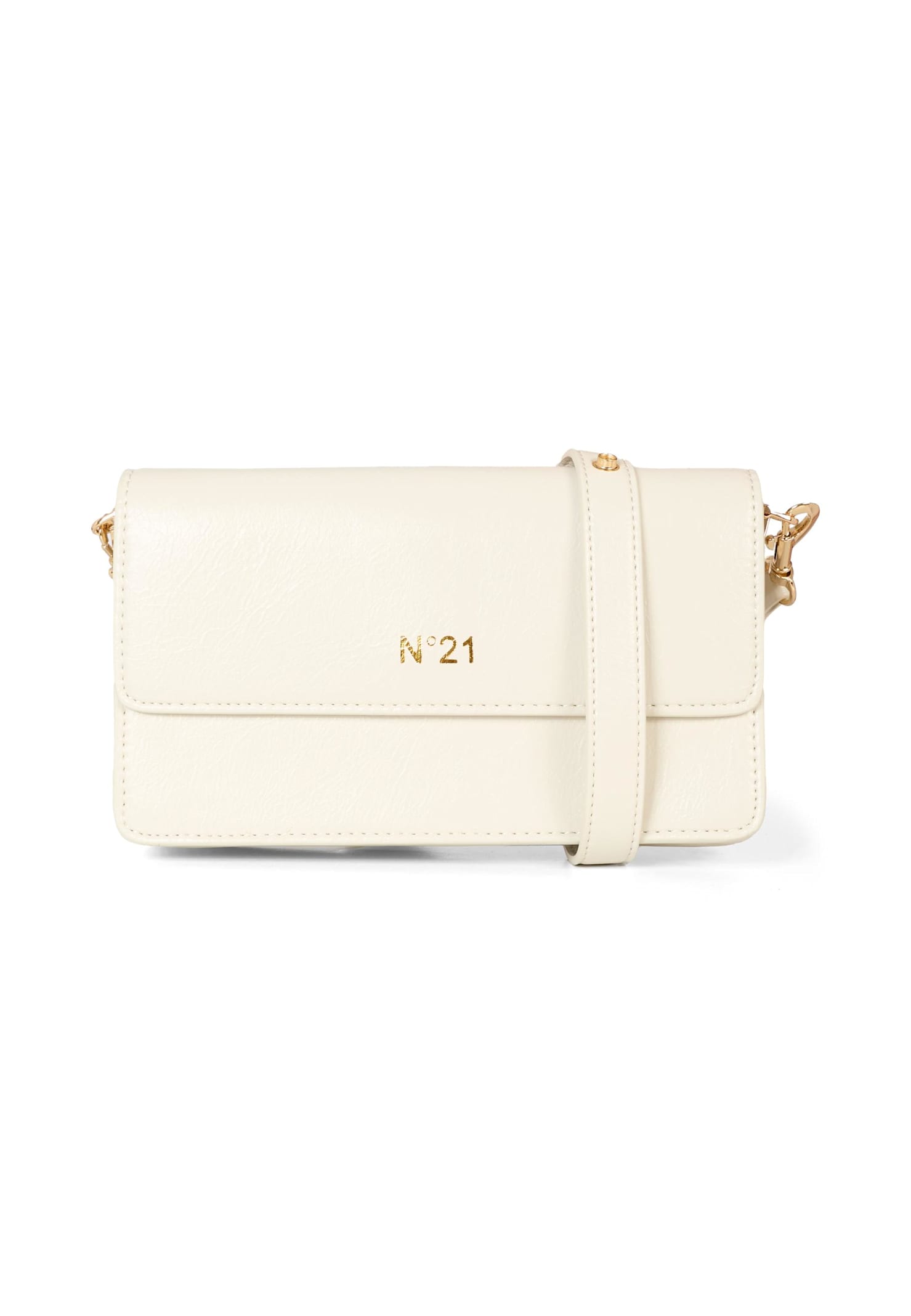 N.21 Beige Clutch For Girl With Logo