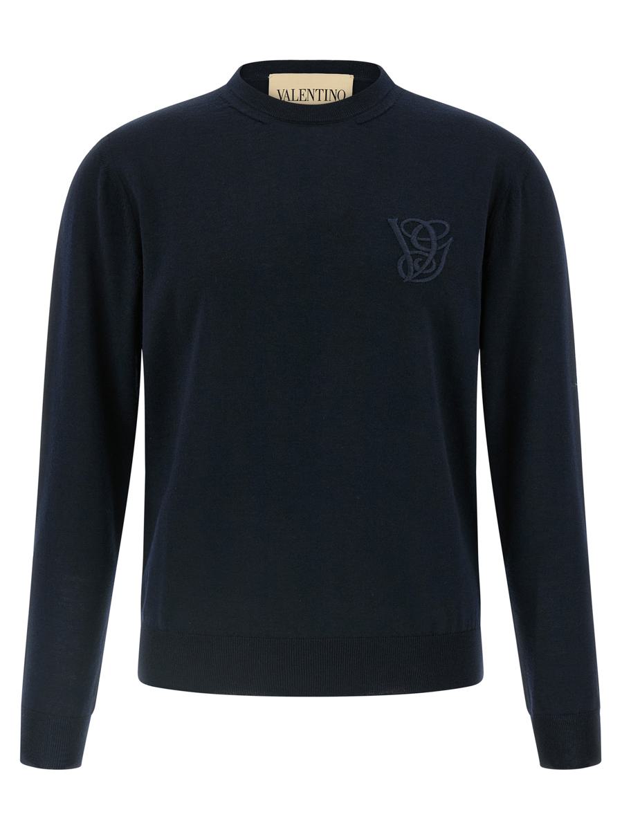Valentino Garavani Logo刺绣毛衣
