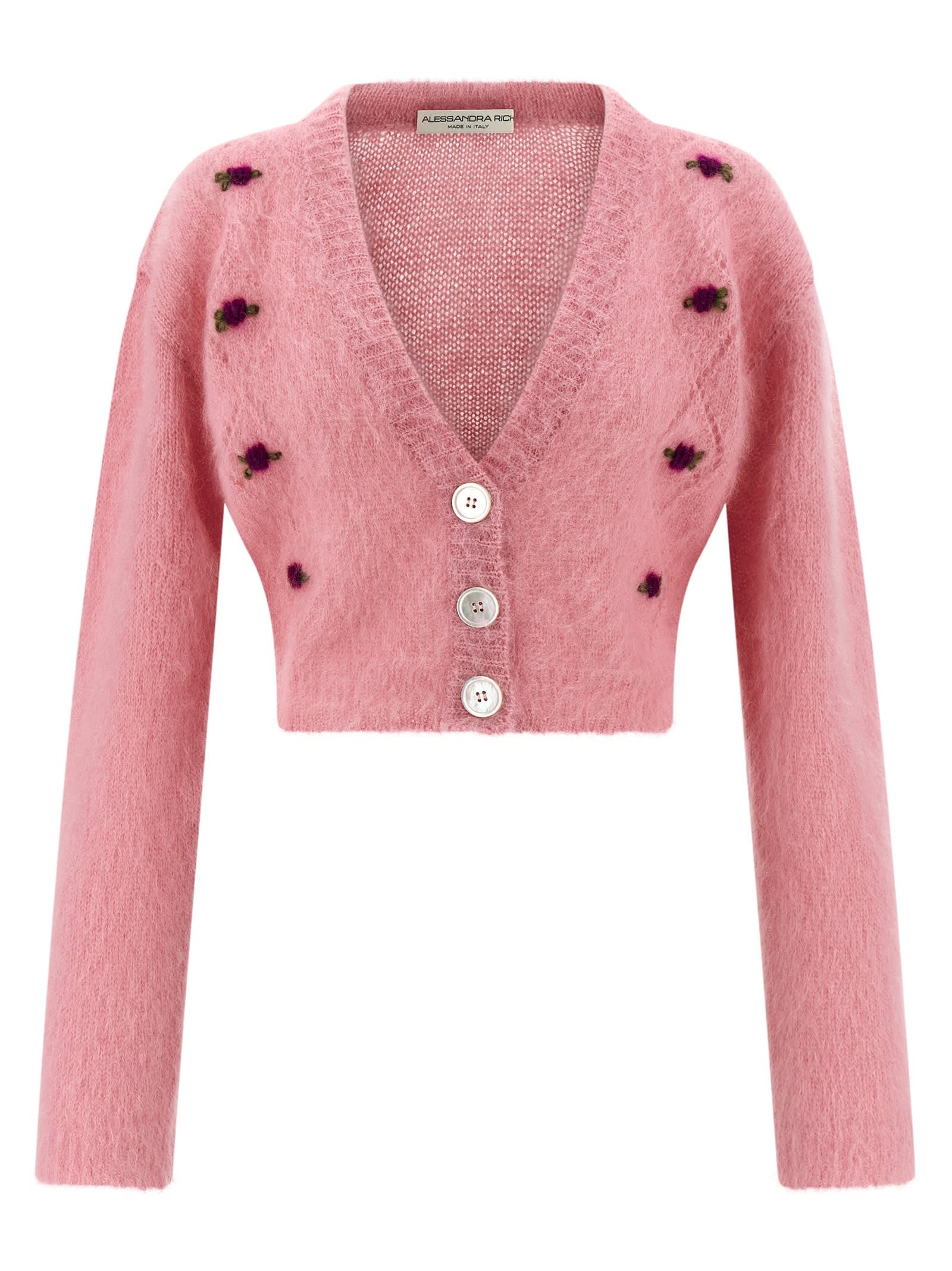 Alessandra Rich carded Mohair Cardigan