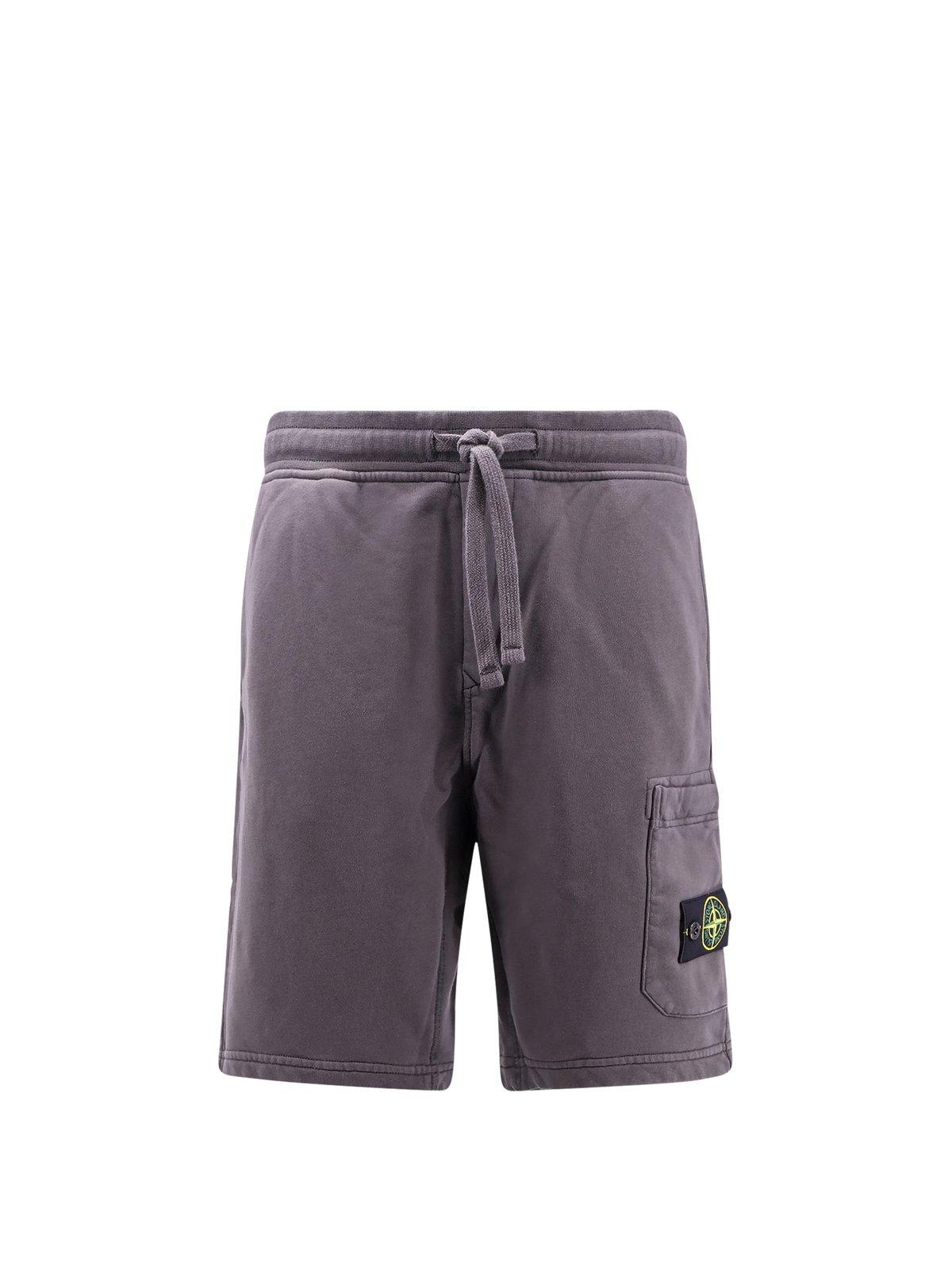 Stone Island Compass Patch Drawstring Shorts