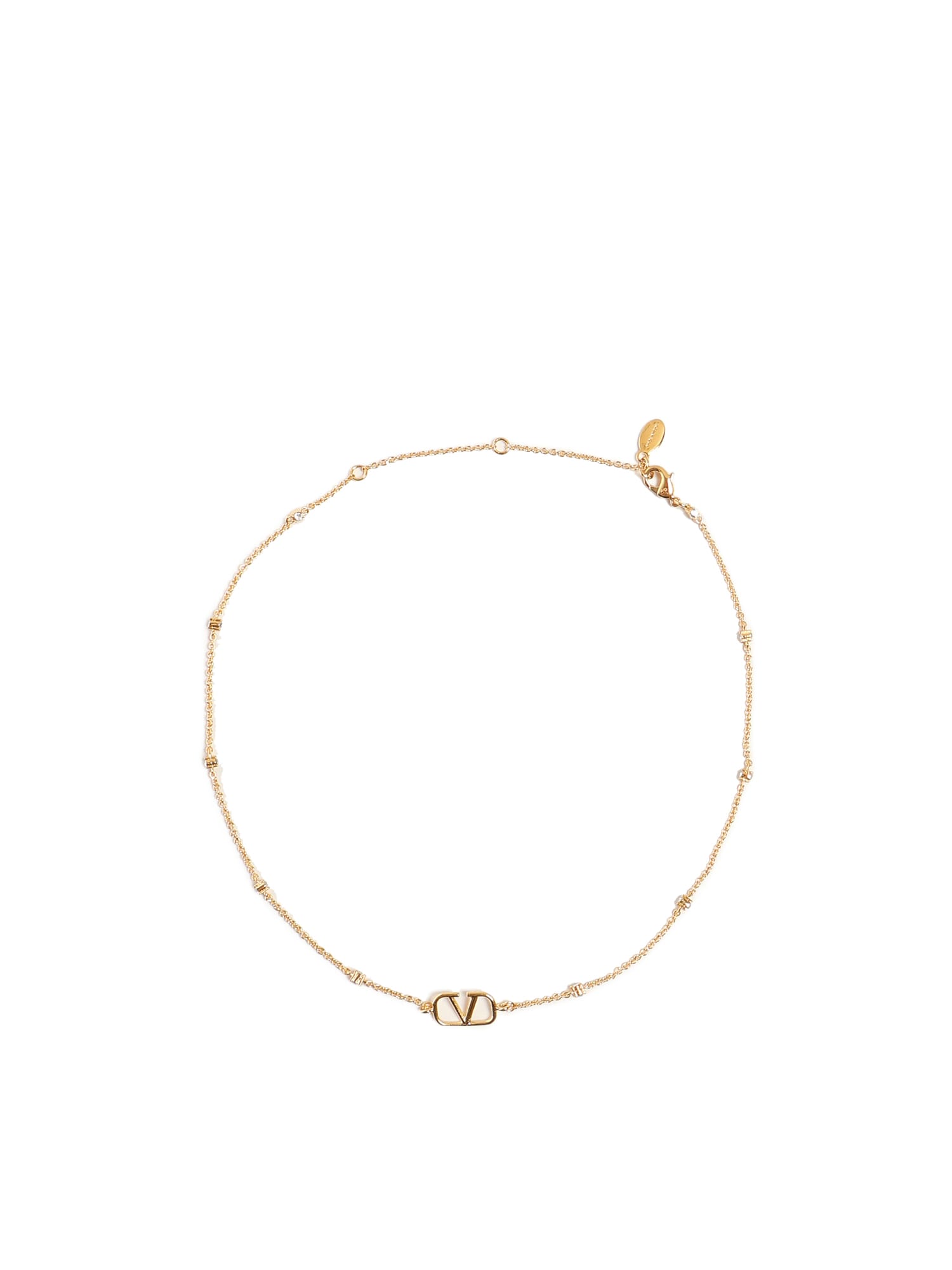 Valentino Garavani Vlogo Signature Necklace With Swarovski Crystals