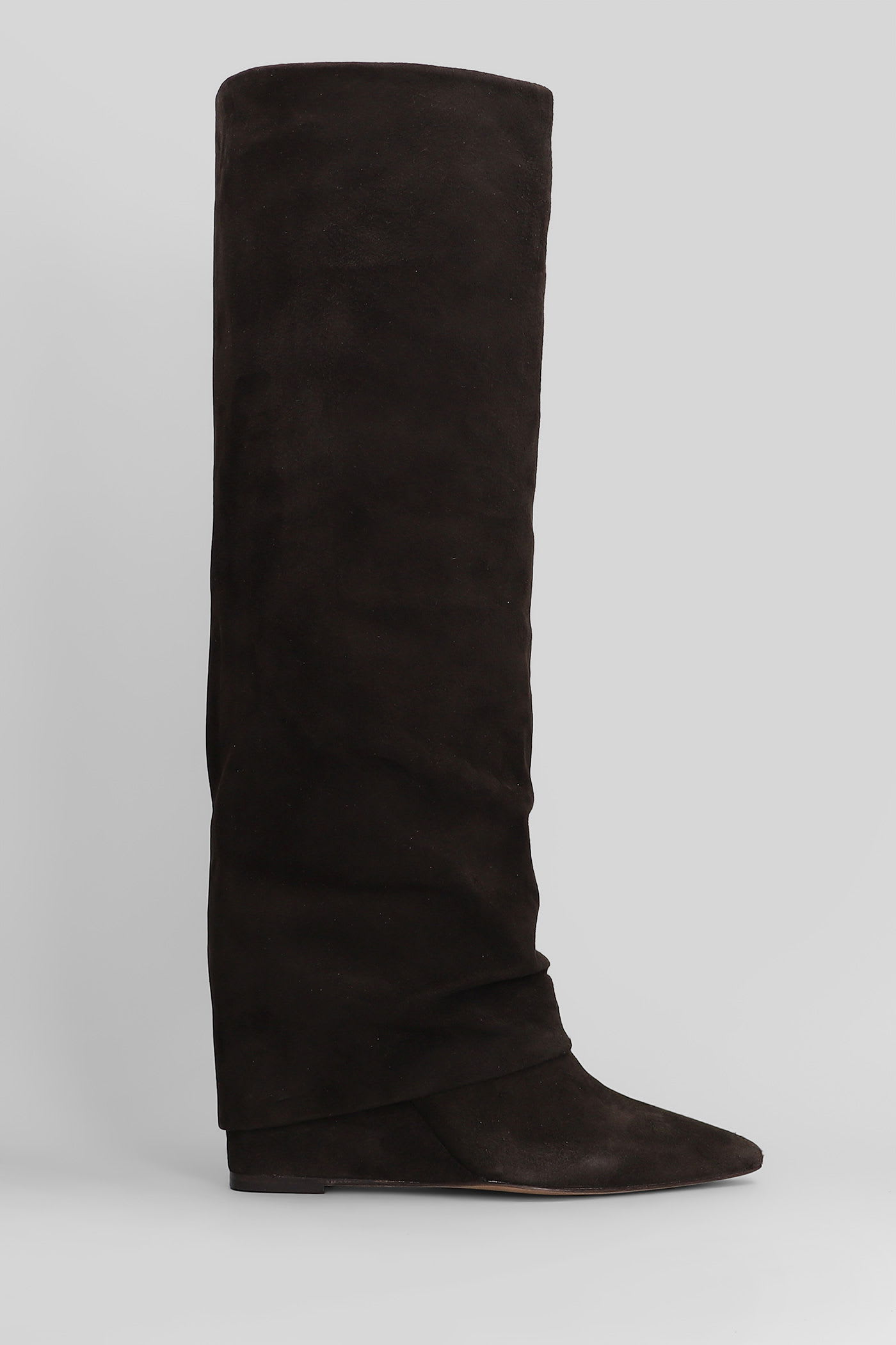 The Seller High Heels Boots In Dark Brown Suede