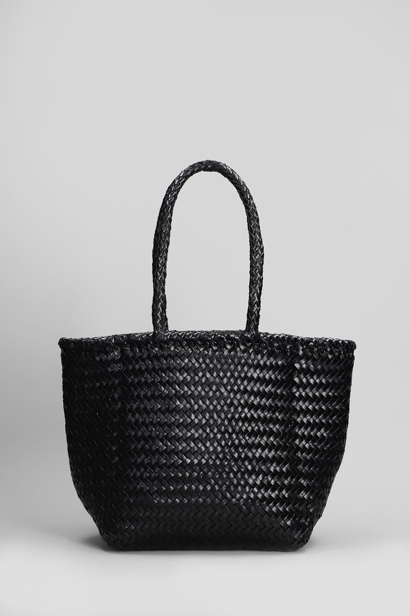 Dragon Diffusion Grace Basket Small Tote In Black Leather