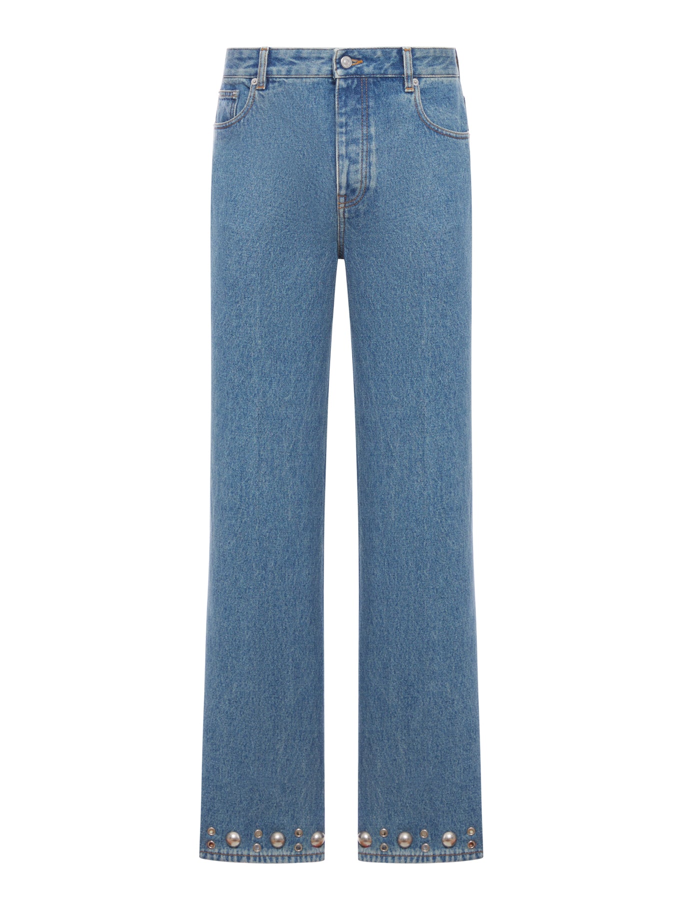DENIM PANTS WITH CABOCHONS - Valentino Garavani - Man