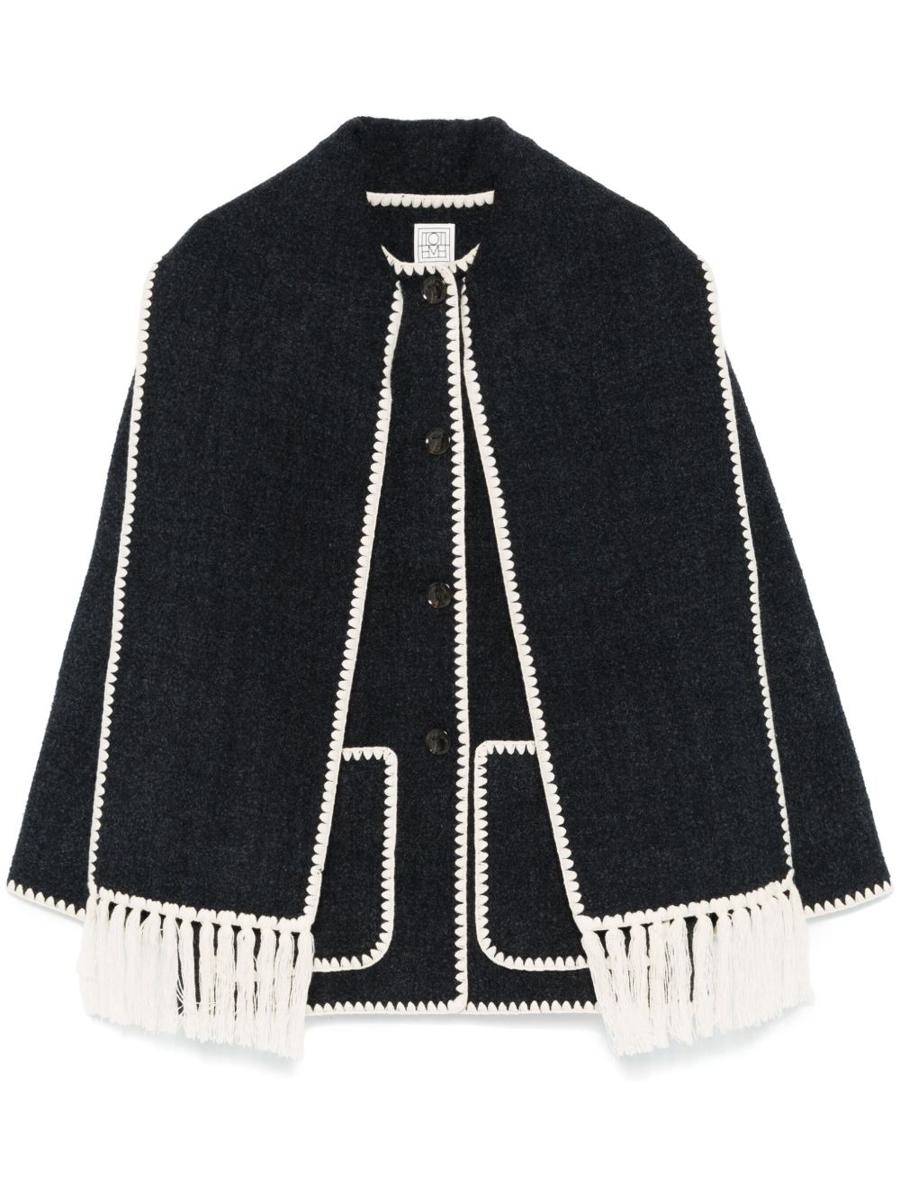 TOTEME Embroidered Scarf Wool Jacket