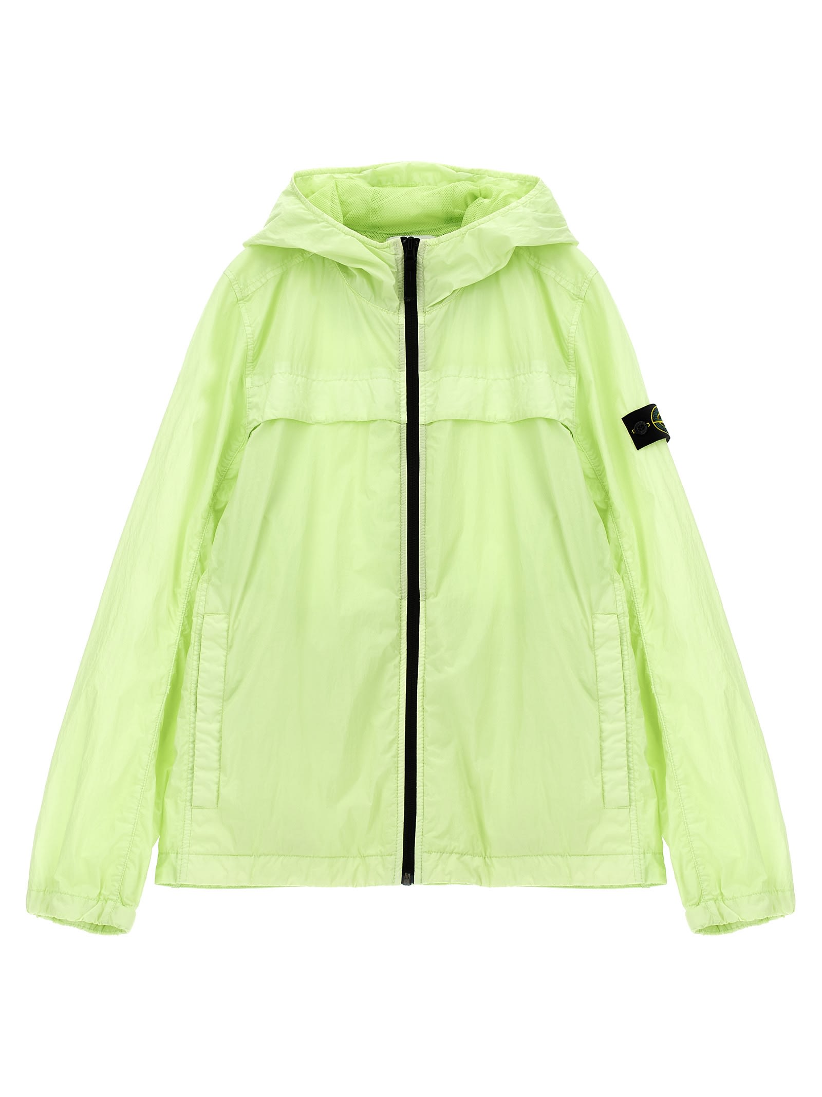 Stone Island Junior Logo Badge Hooded Jacket