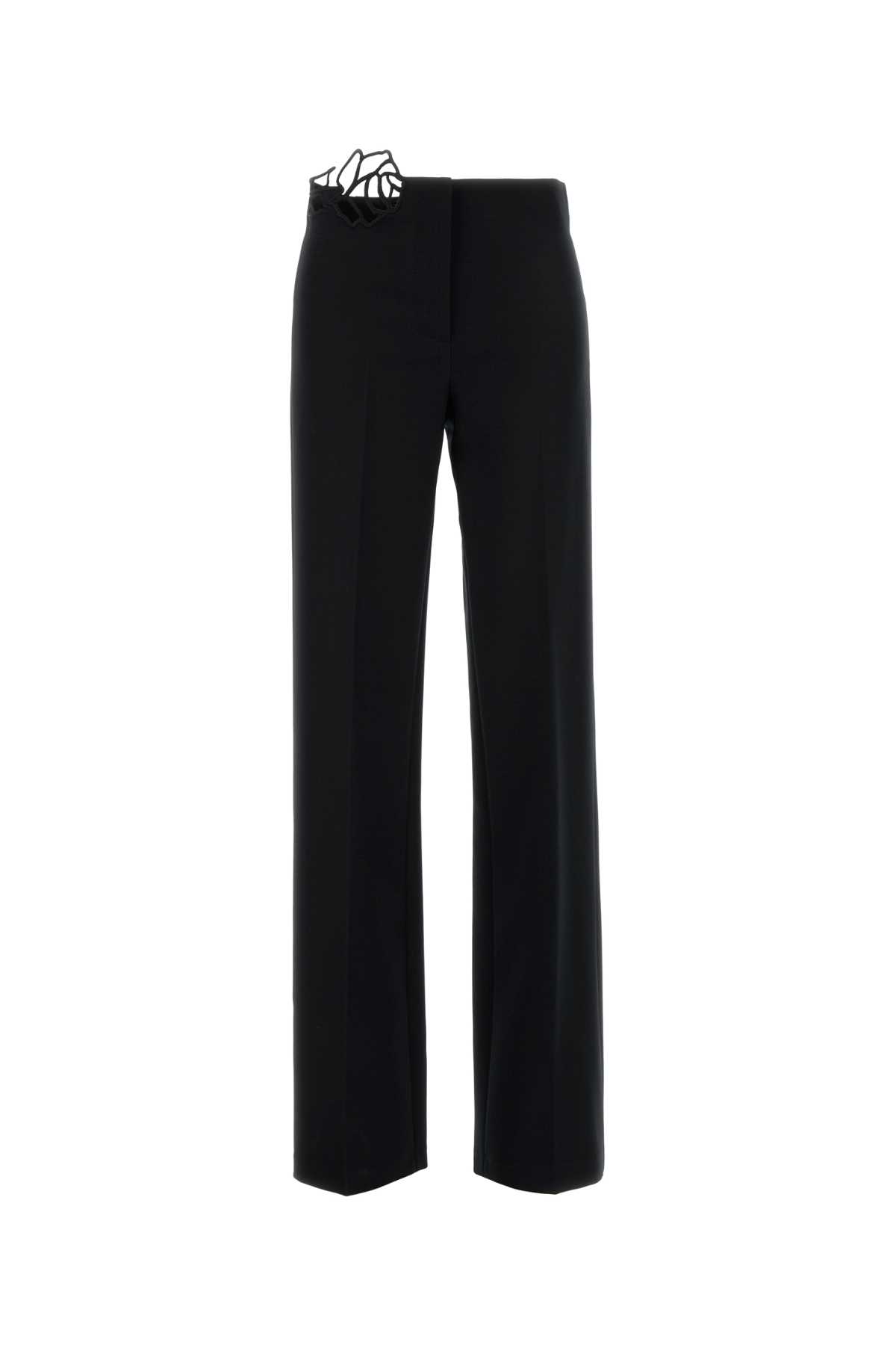 Blumarine Black Stretch Crepe Pant