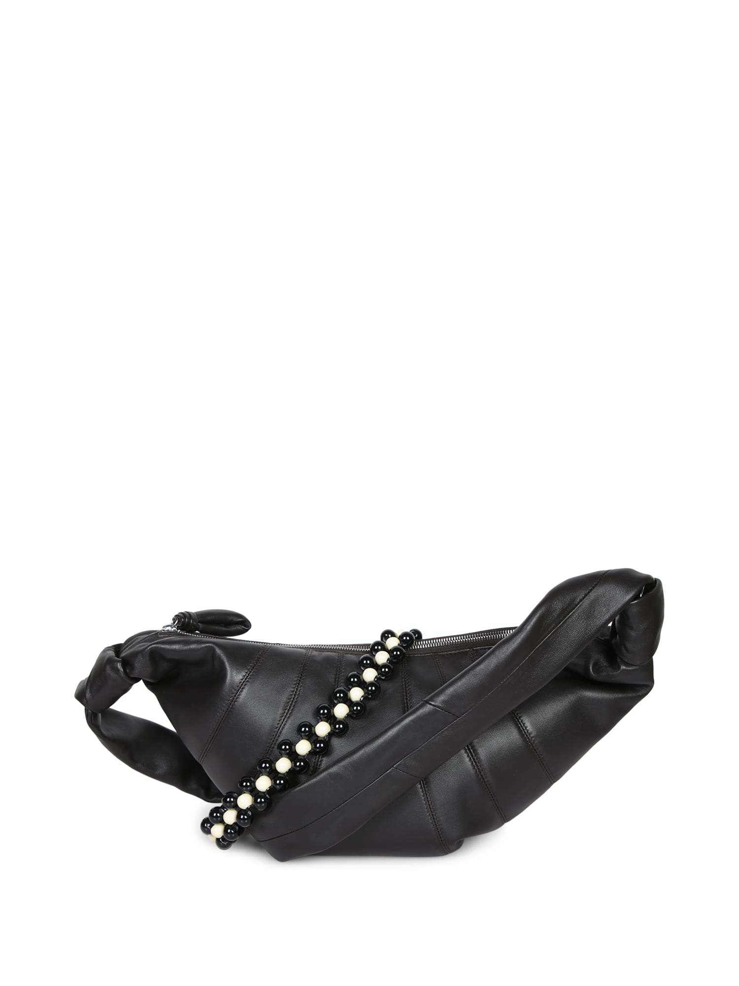 Lemaire Black Leather croissant Bag