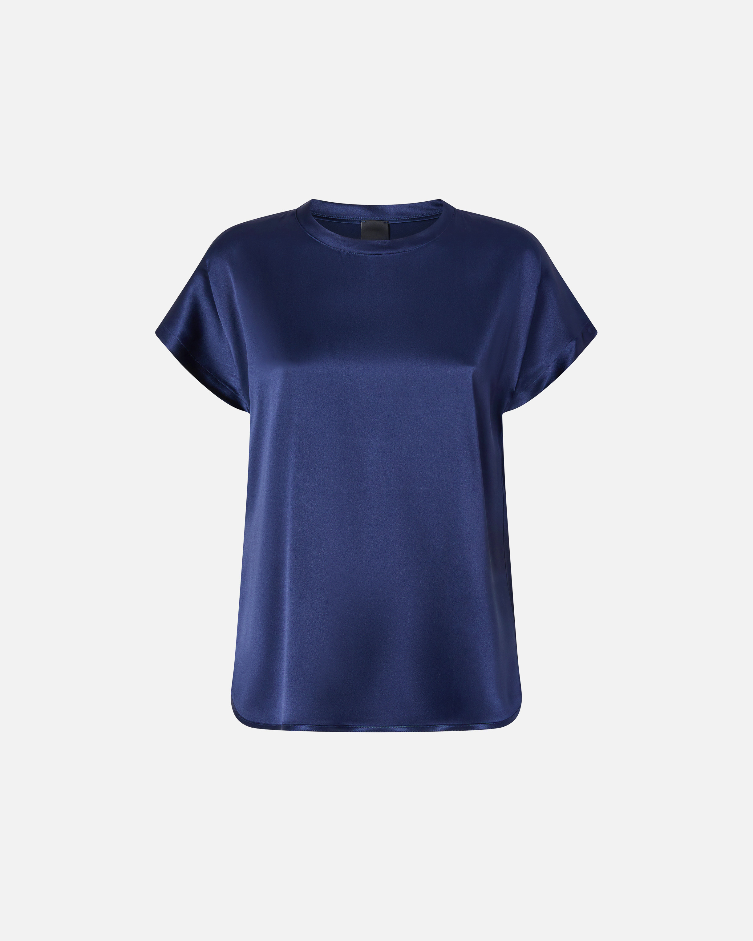 Pinko, Blouse en satin à mancherons, Bleu abysse, 36