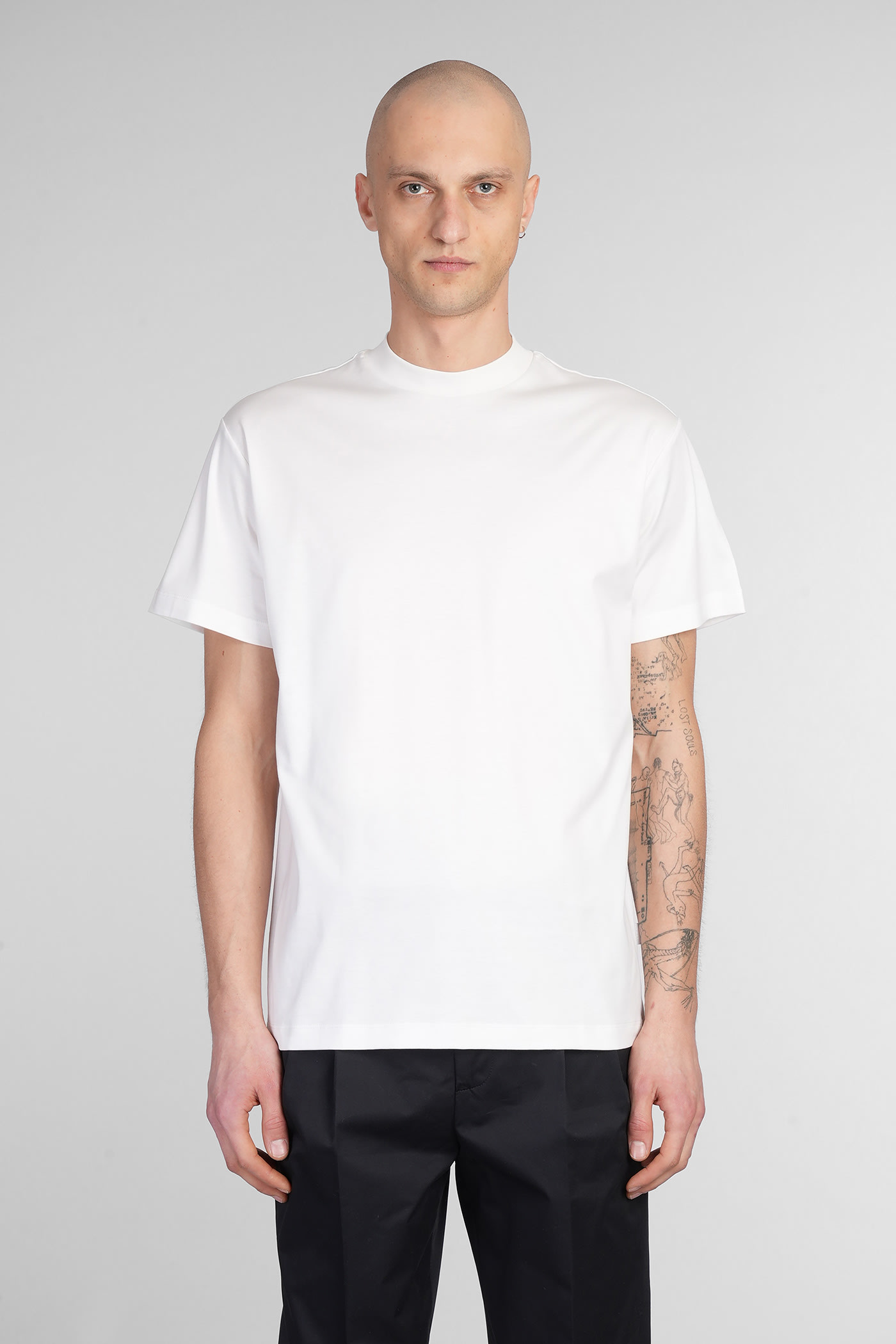 Lardini T-shirt In White Cotton