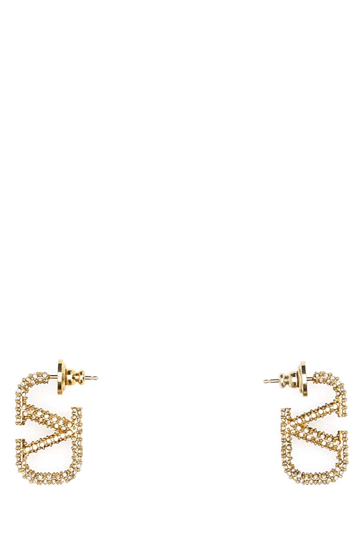 Valentino Garavani Embellished Metal Vlogo Signature Earrings
