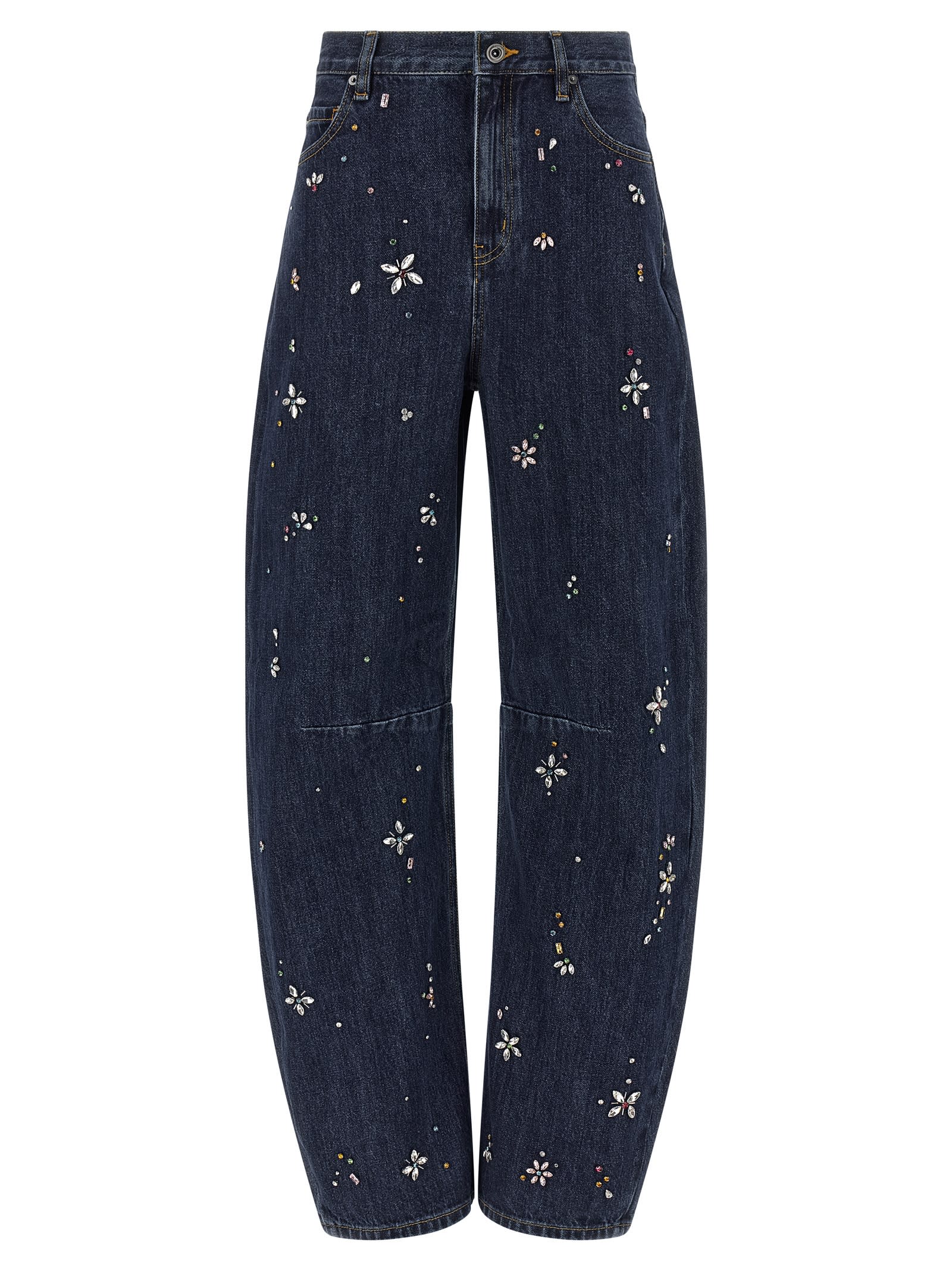 self-portrait barrel Leg Jeans