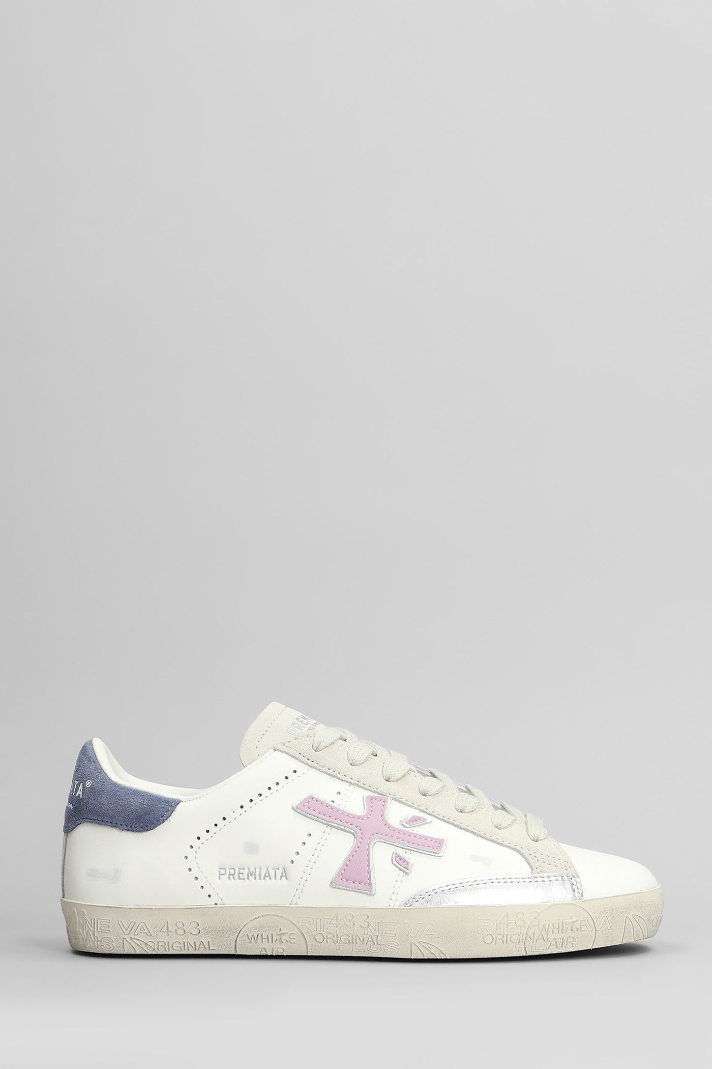 Premiata Steven Sneakers In White Leather