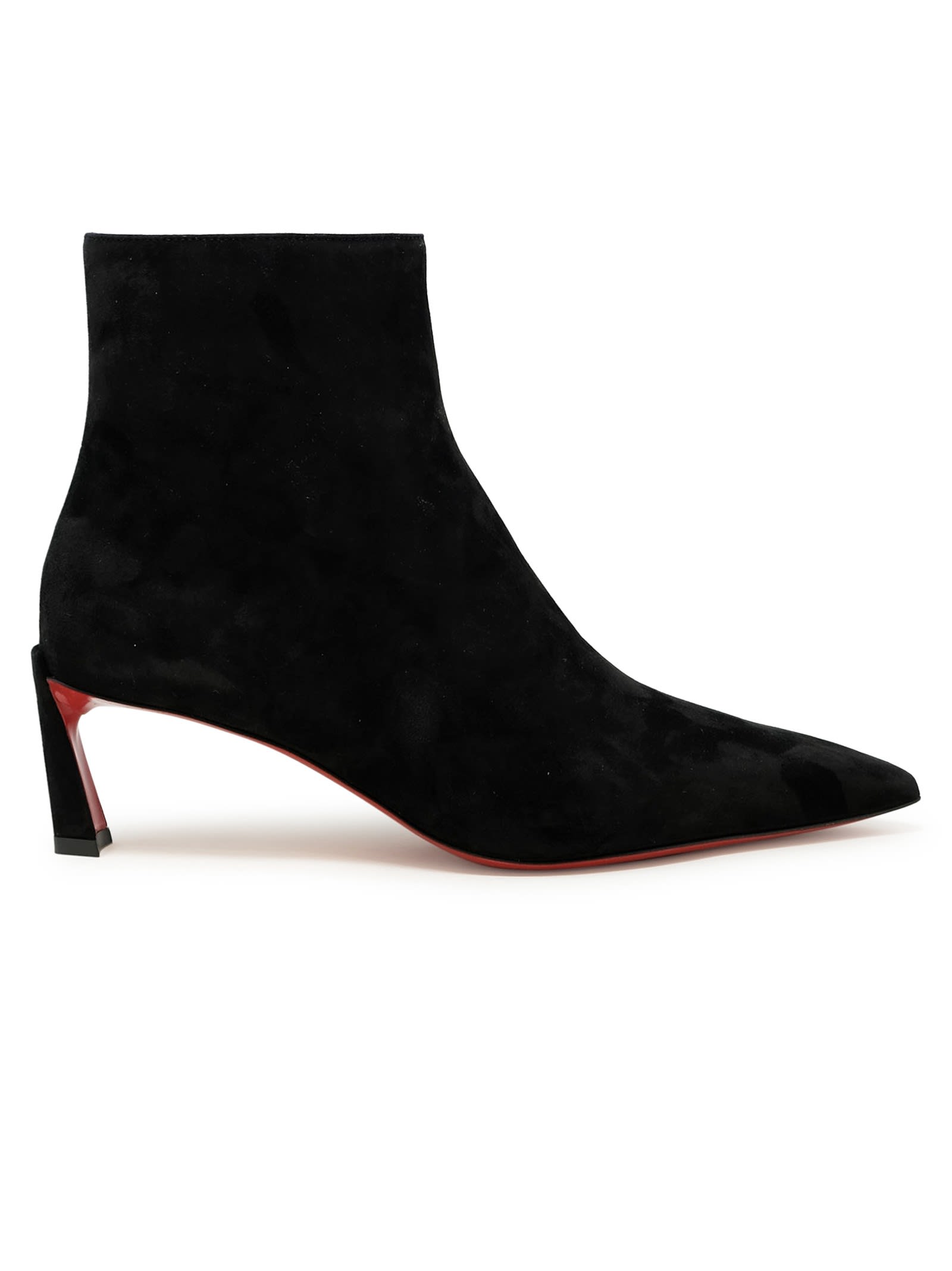 Christian Louboutin Black Veau Velours Condora Booty 55 Boots