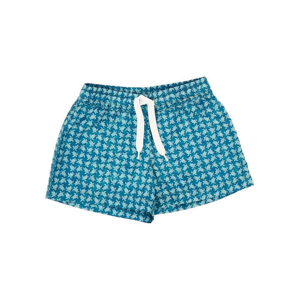 PESCIOLINO ROSSO Printed nylon swimshorts Kids