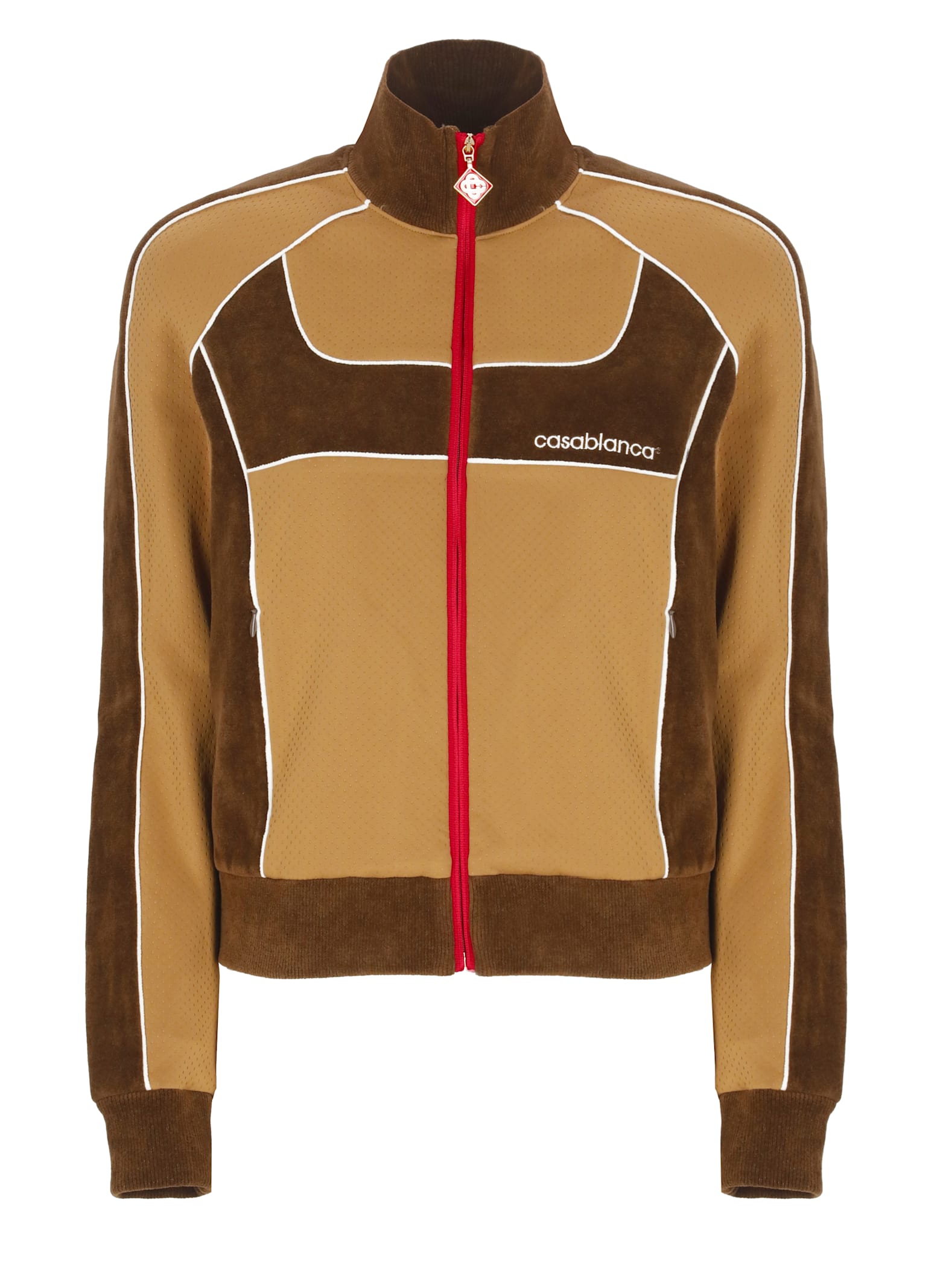 Casablanca Chenille Panelled Track Sweatshirt