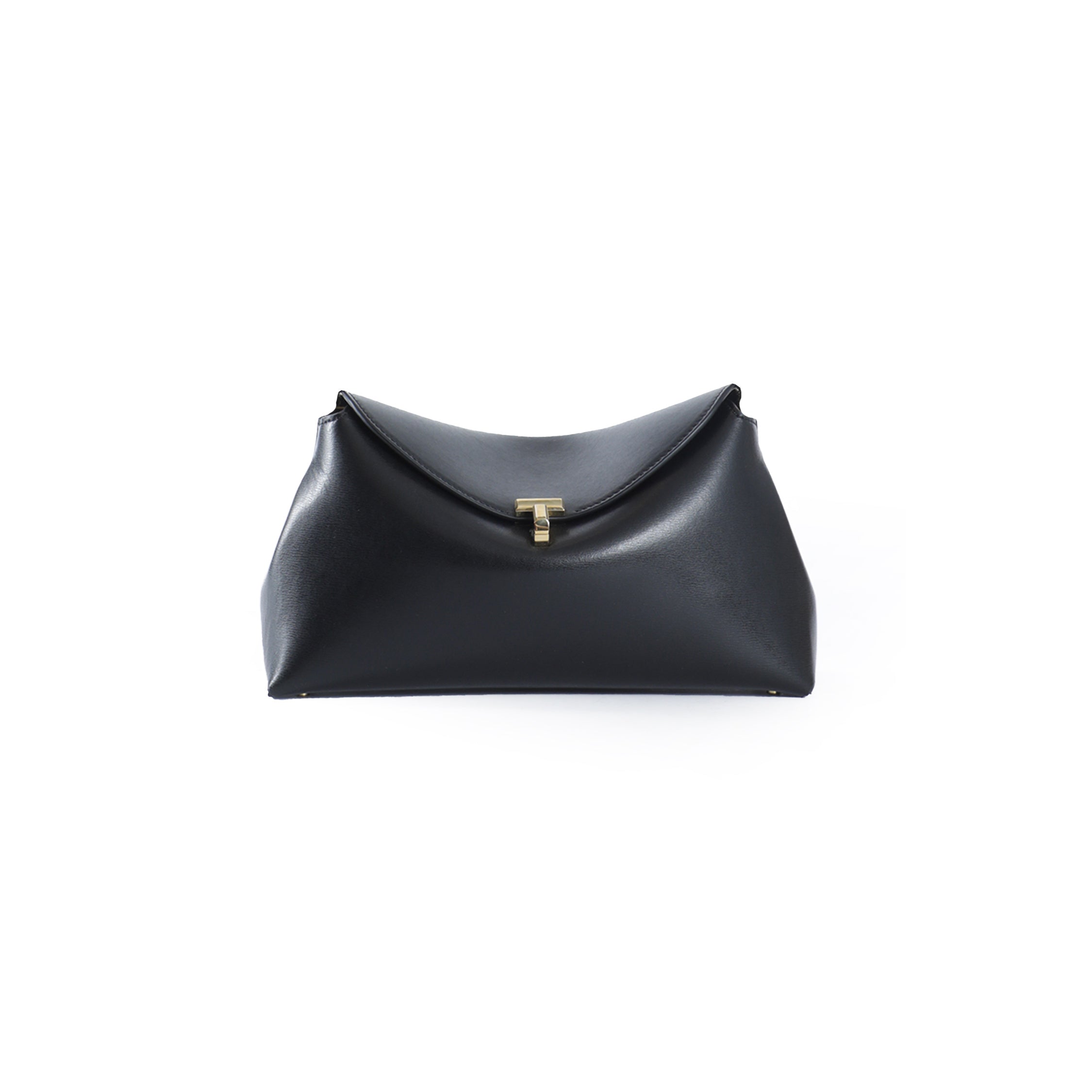 T-Lock Clutch in Leather