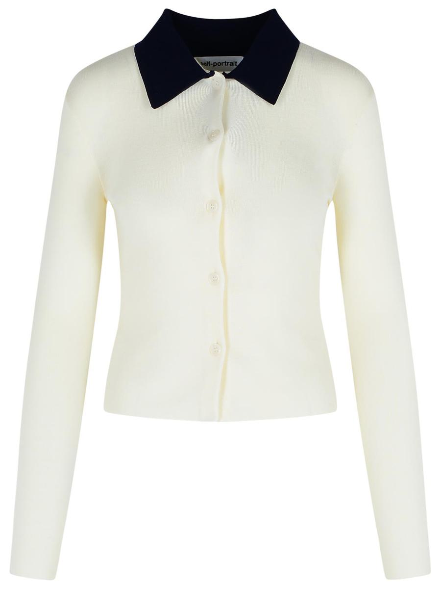 Self-Portrait Cream Wool Blend Sweater