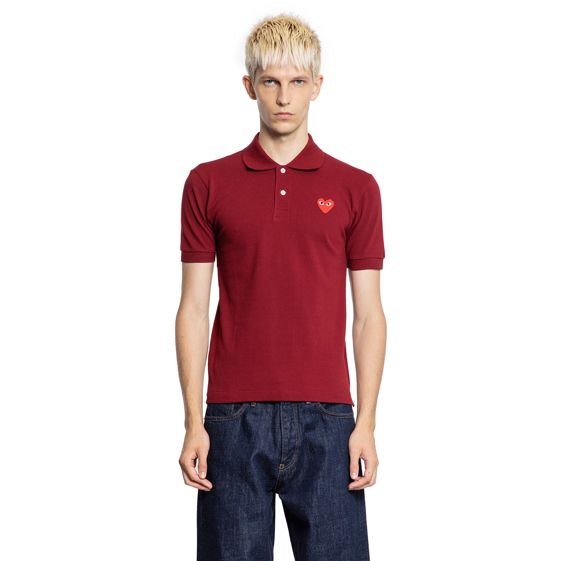 Red Heart Cotton Piqué Polo Shirt