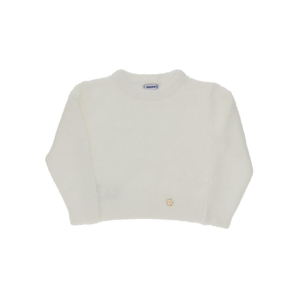 MAYORAL Faux leather crewneck sweater Kids