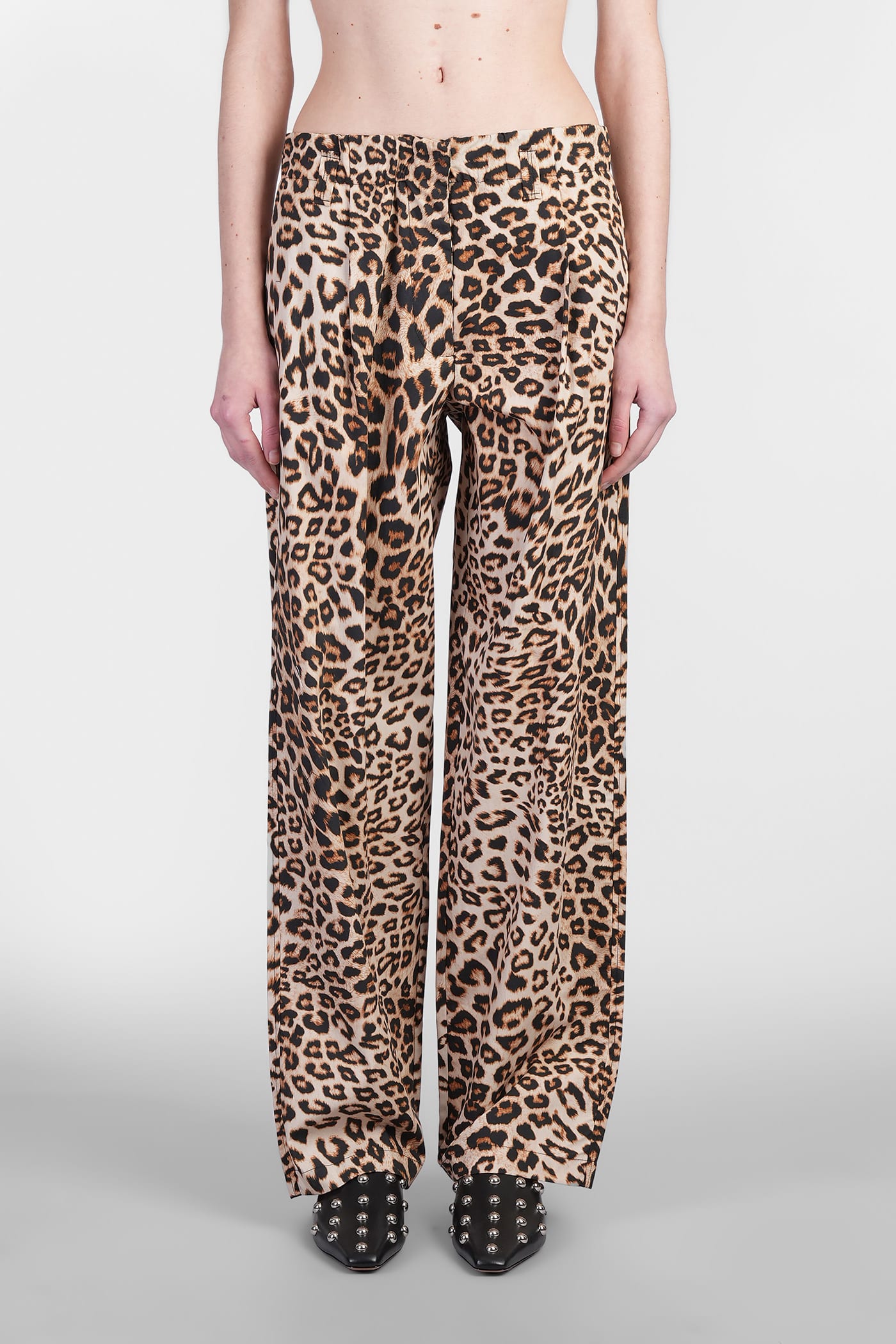 A Paper Kid Pants In Animalier Cotton