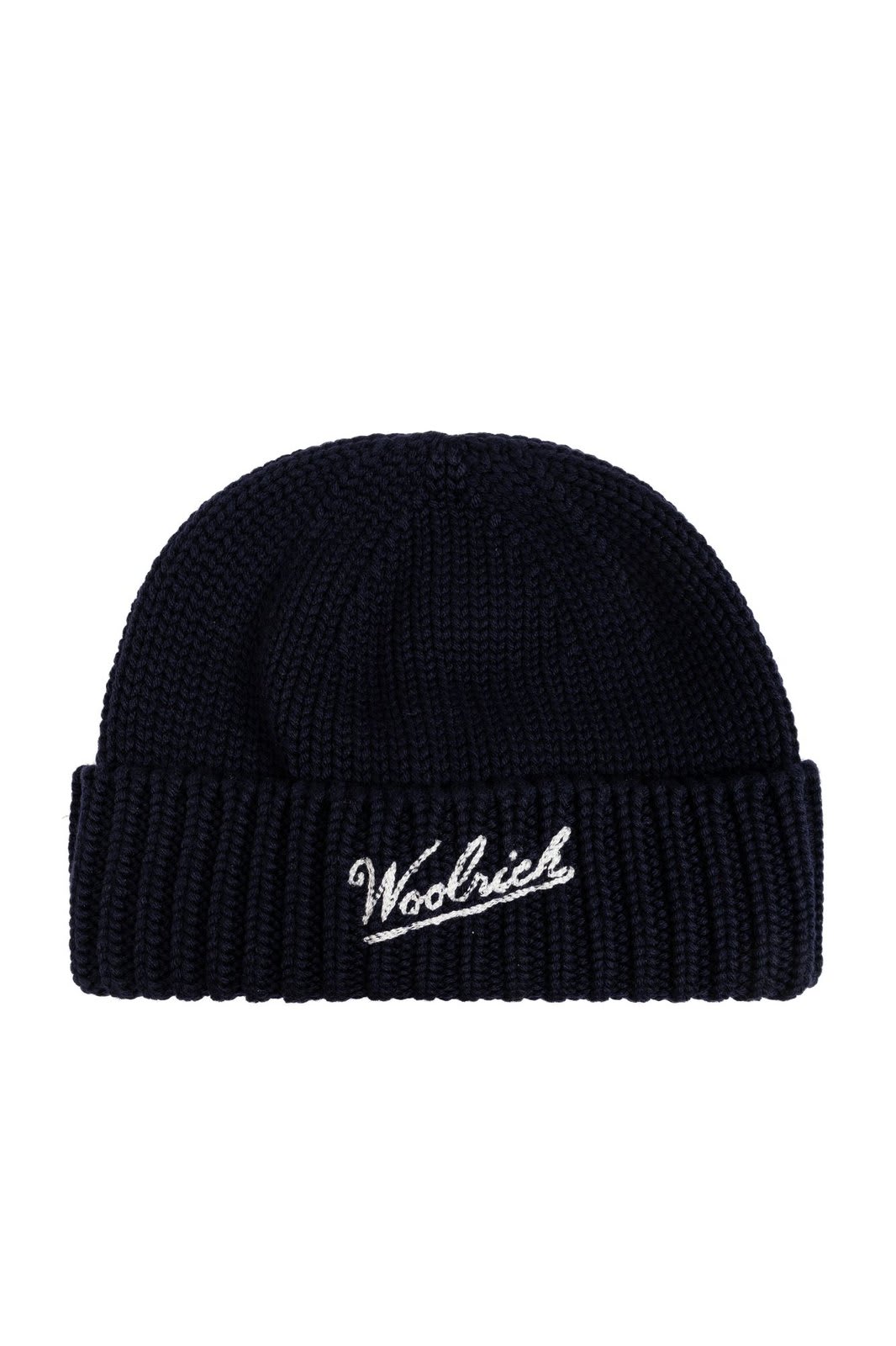Woolrich Logo Intarsia Knit Beanie