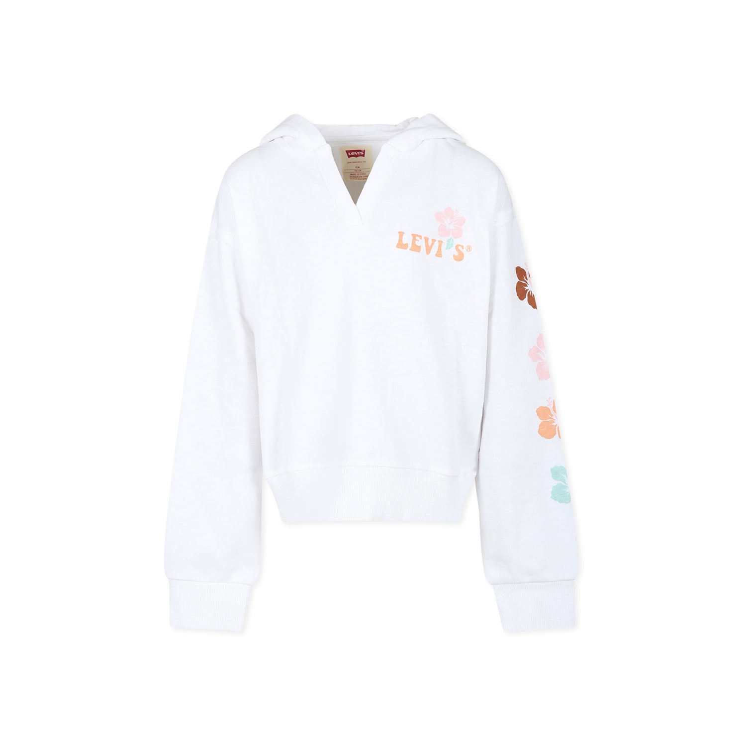 Levi's White Sweatshirt For Girl With Logo