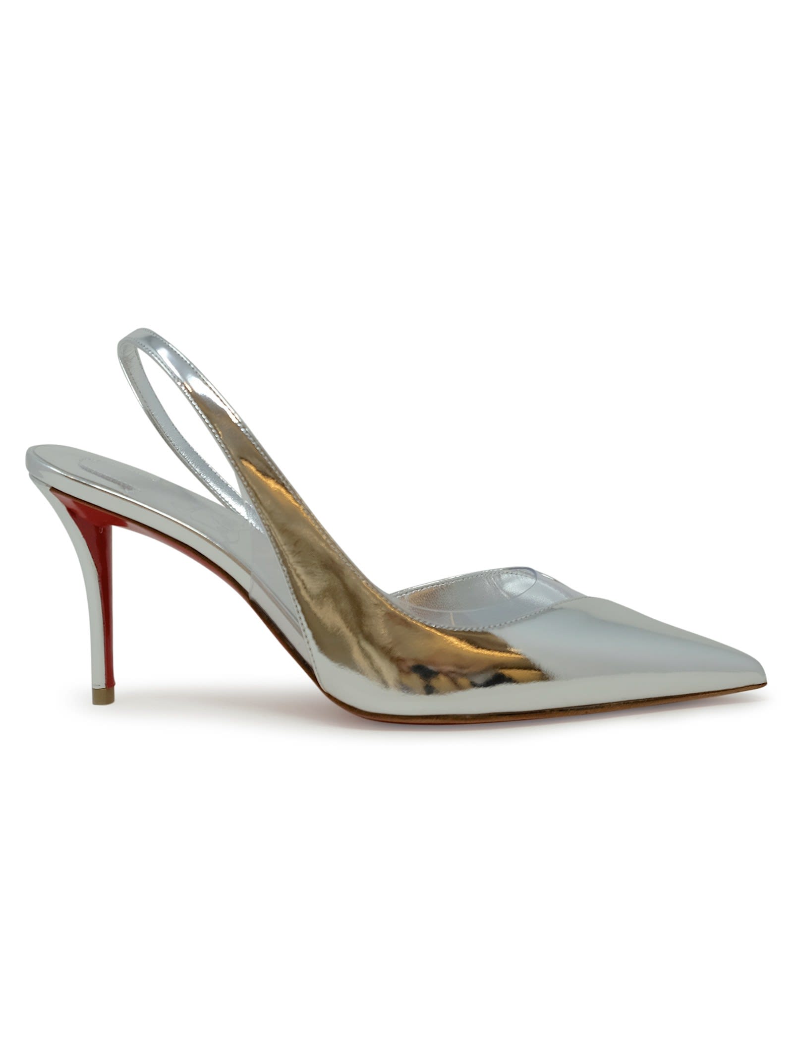 Christian Louboutin Silver Patent Leather Posticha 80 Pumps