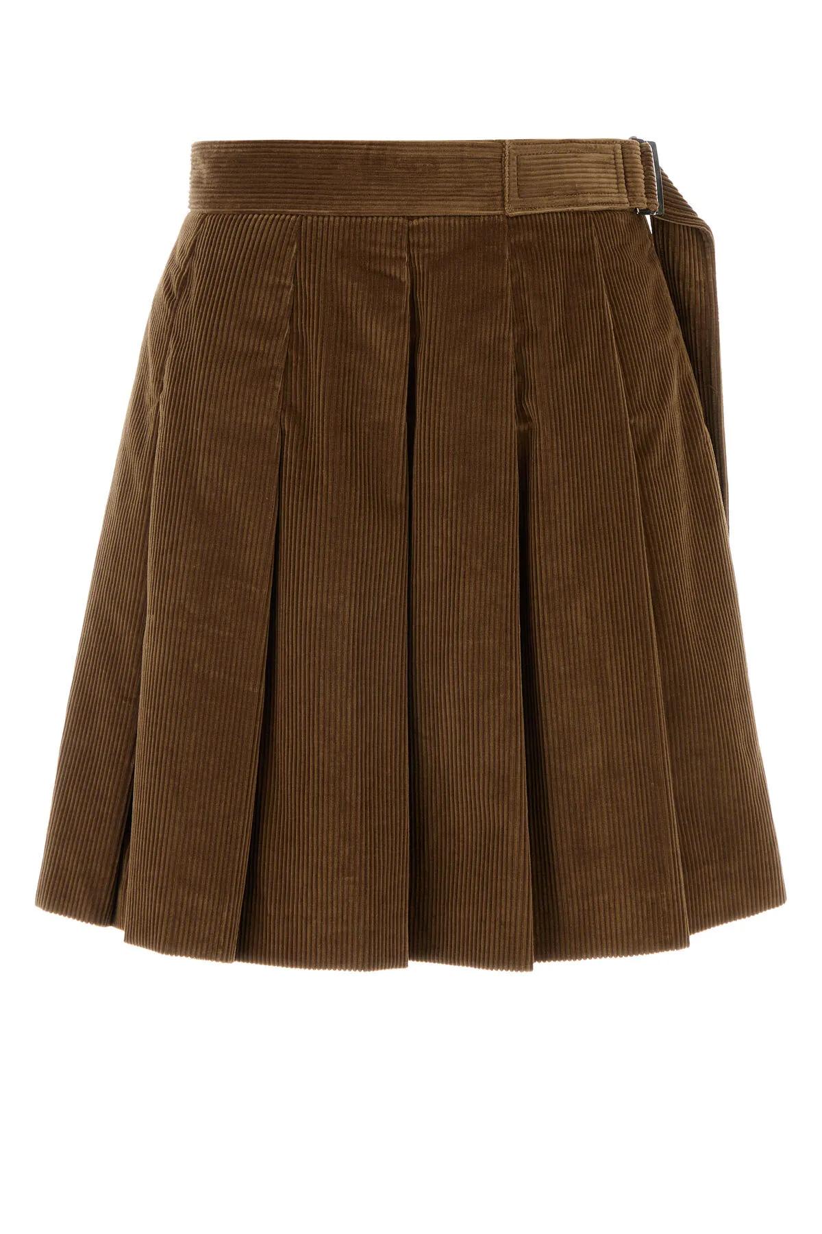 Weekend Max Mara Caramel Corduroy Zucca Mini Skirt