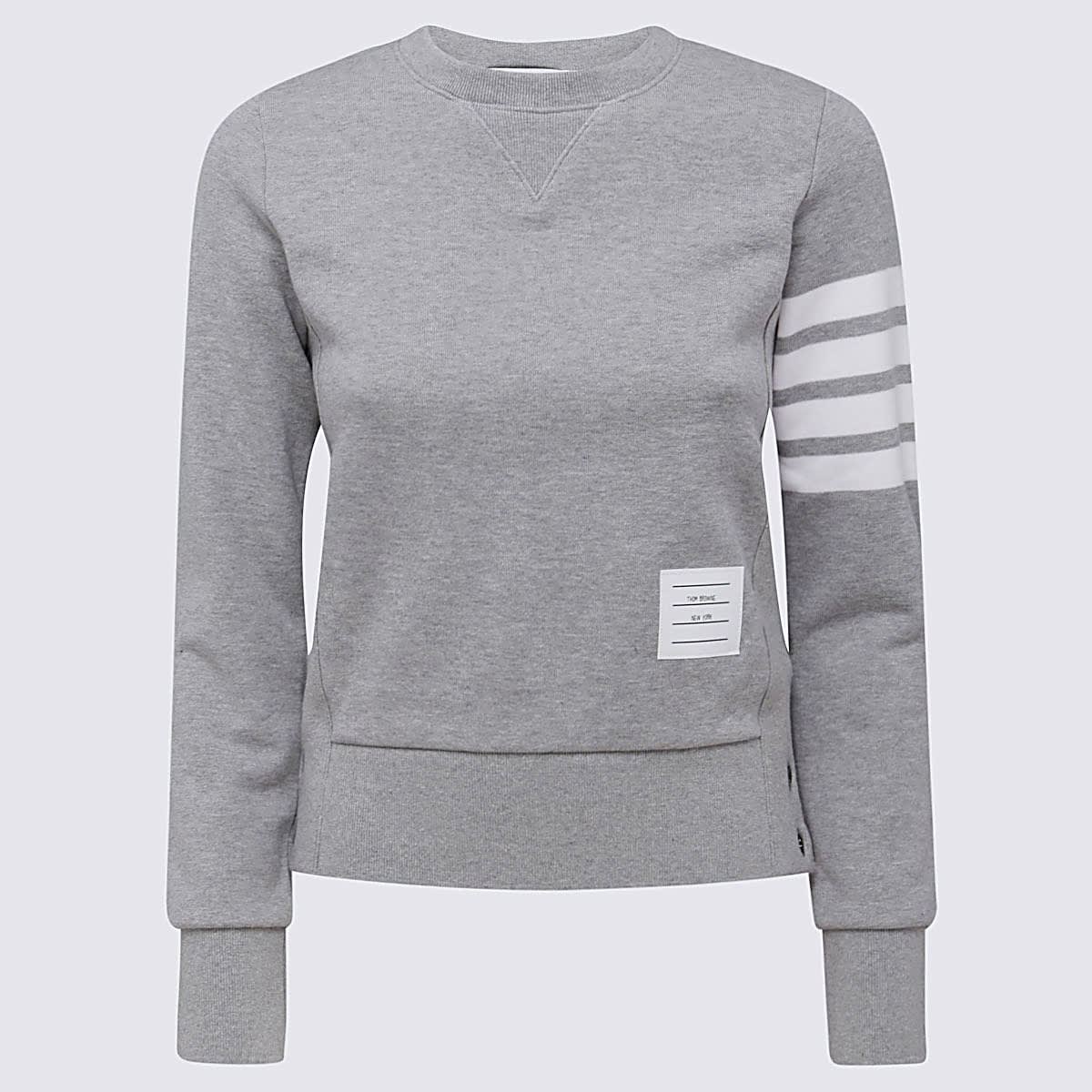 Thom Browne Light Grey Cotton 4-bar Sweatshirt