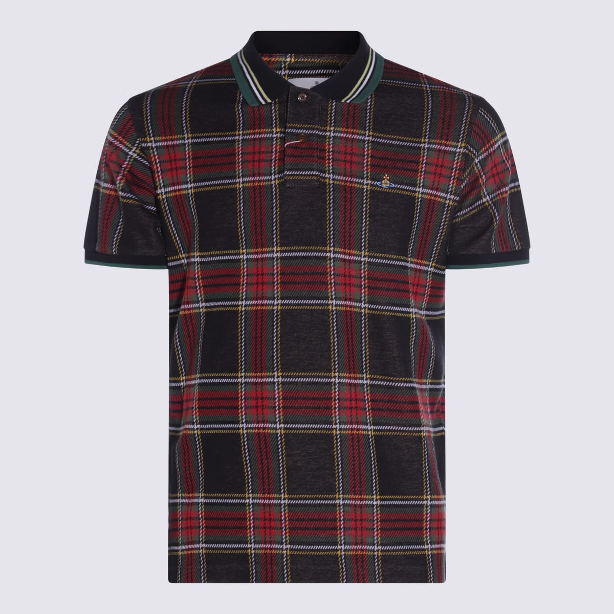 Vivienne Westwood Red And Green Cotton Polo Shirt