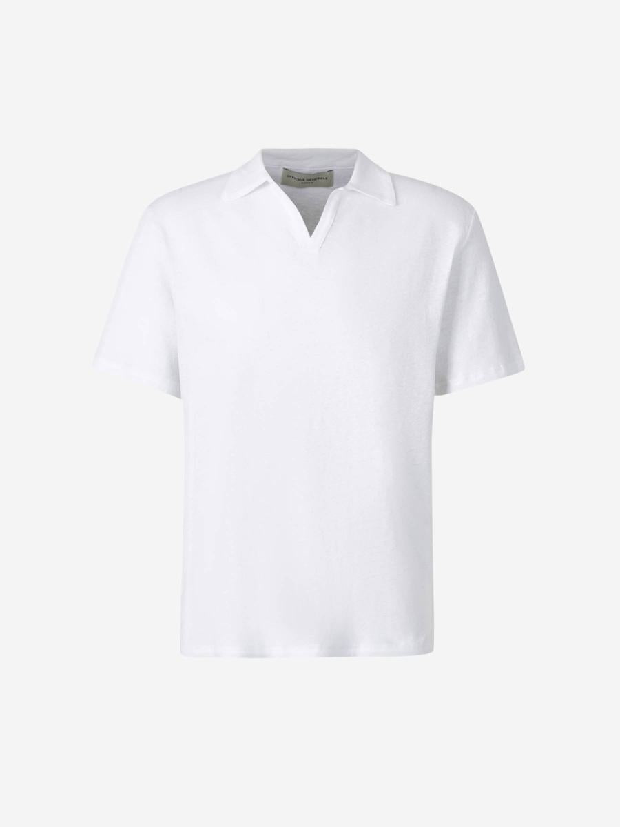 Officine Générale Cotton Linen Polo